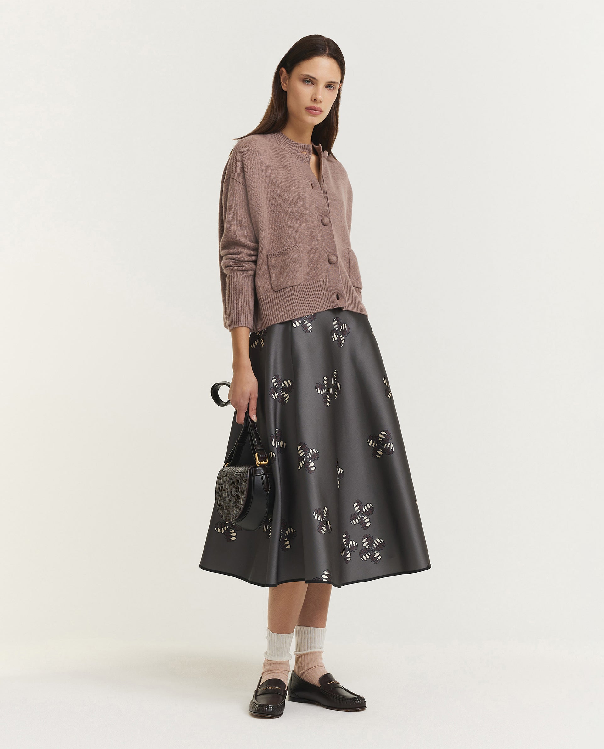 Wool Cashmere Cropped Cardigan