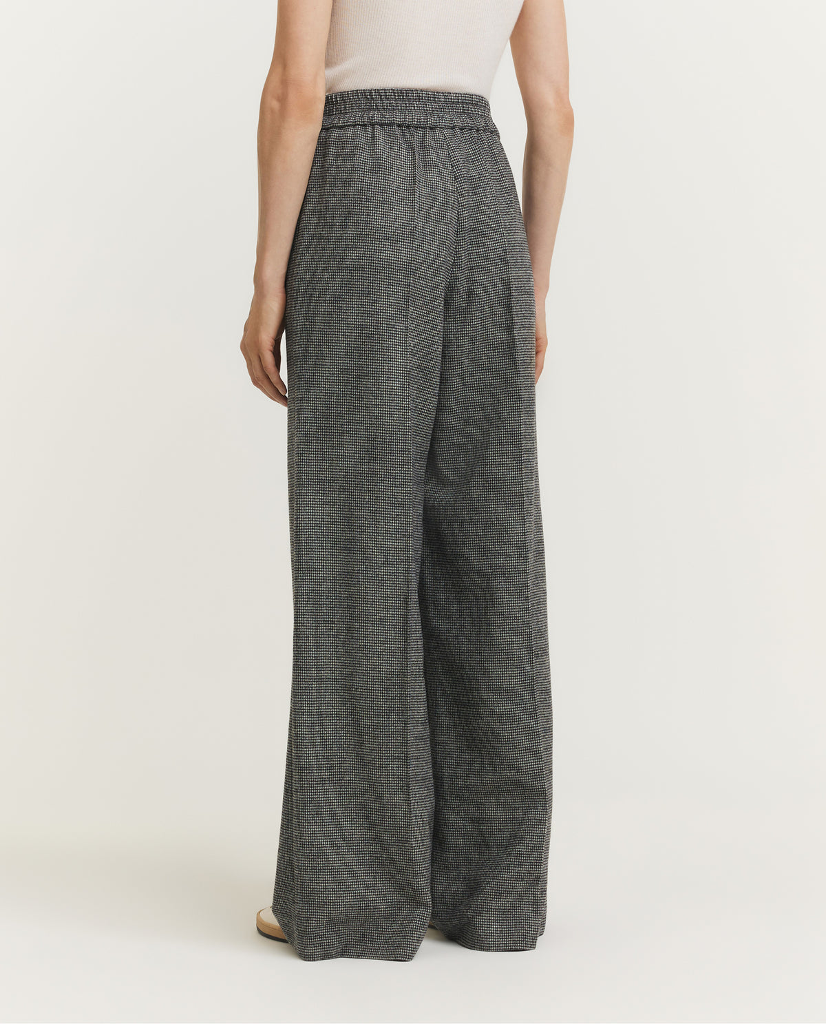 Wide Leg Wool Trousers