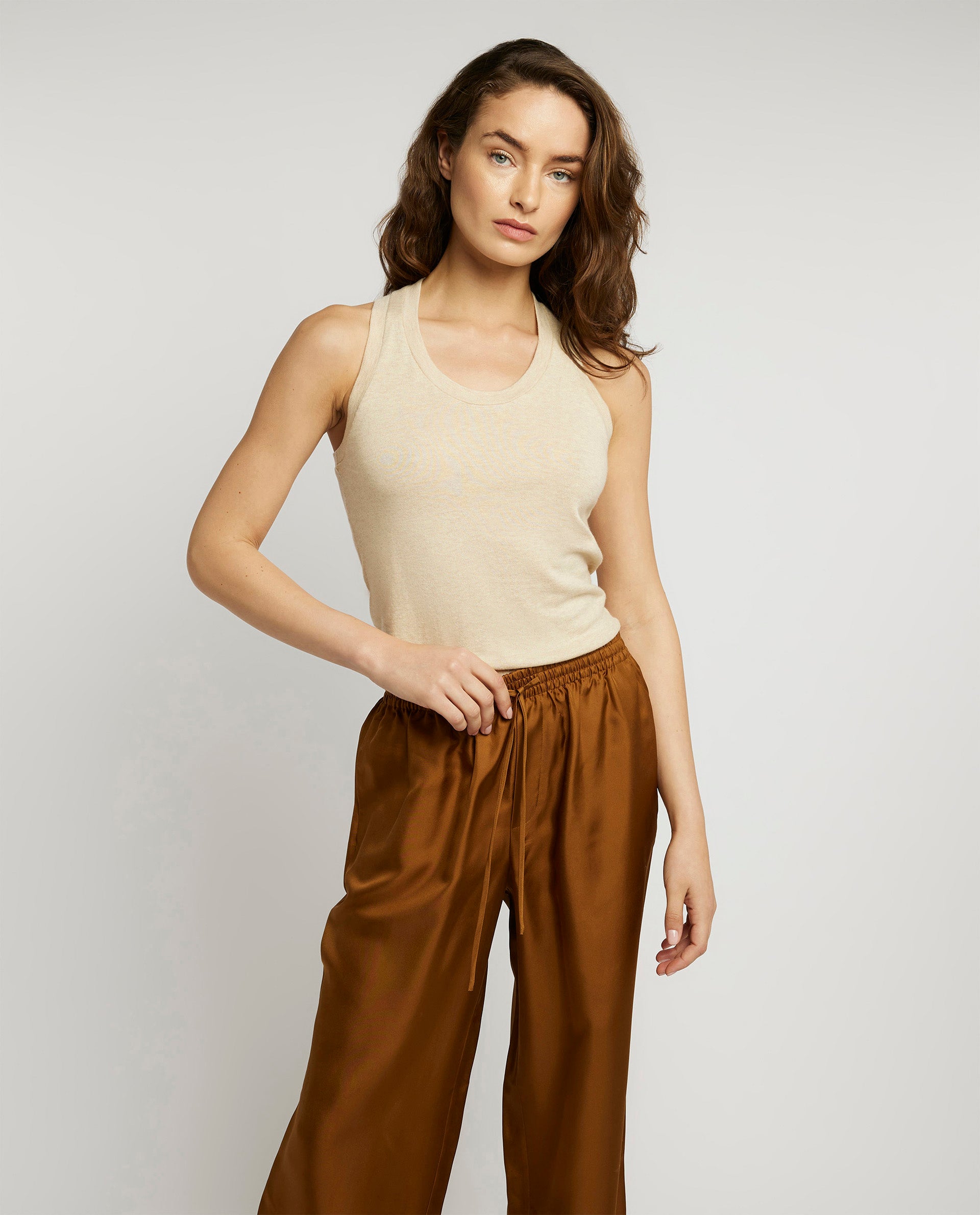 Cotton-cashmere tanktop