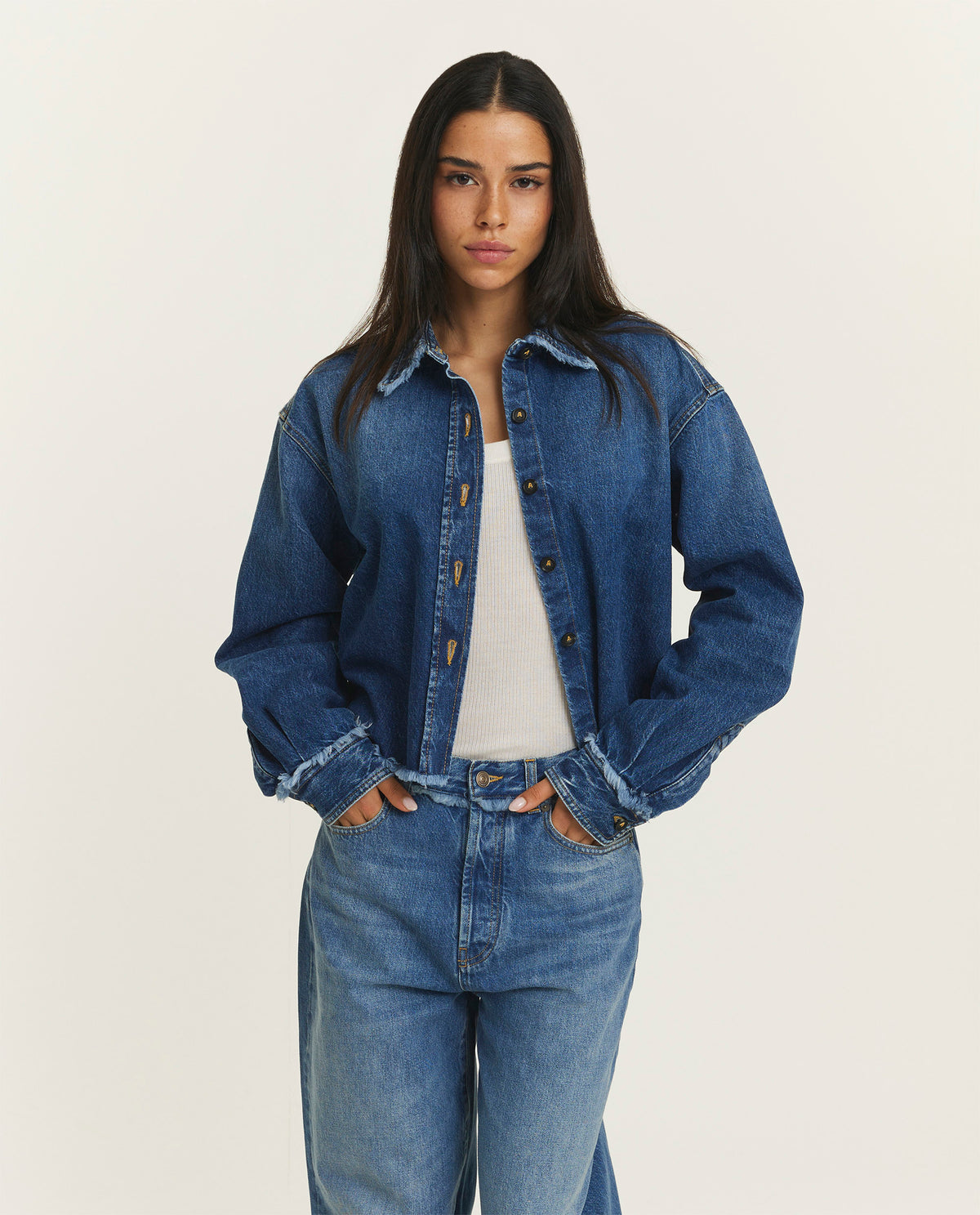 Denim blouse