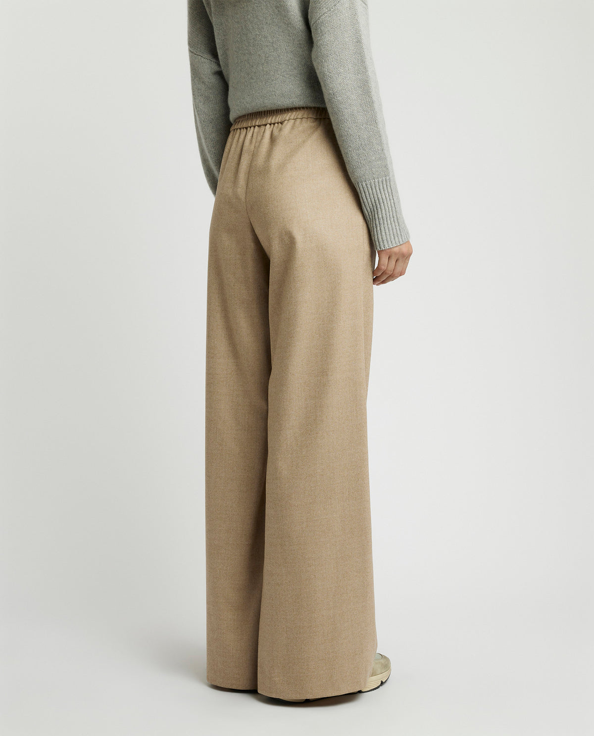 Wide wool trousers