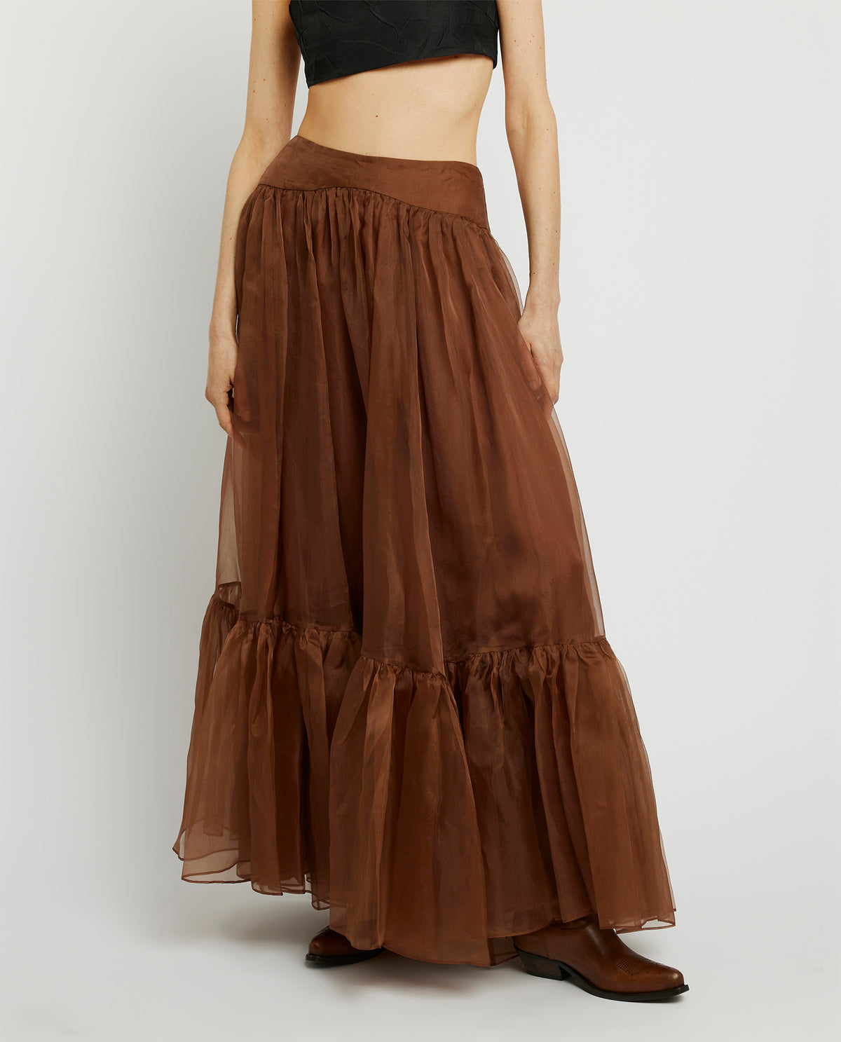 Volumineuze maxi rok