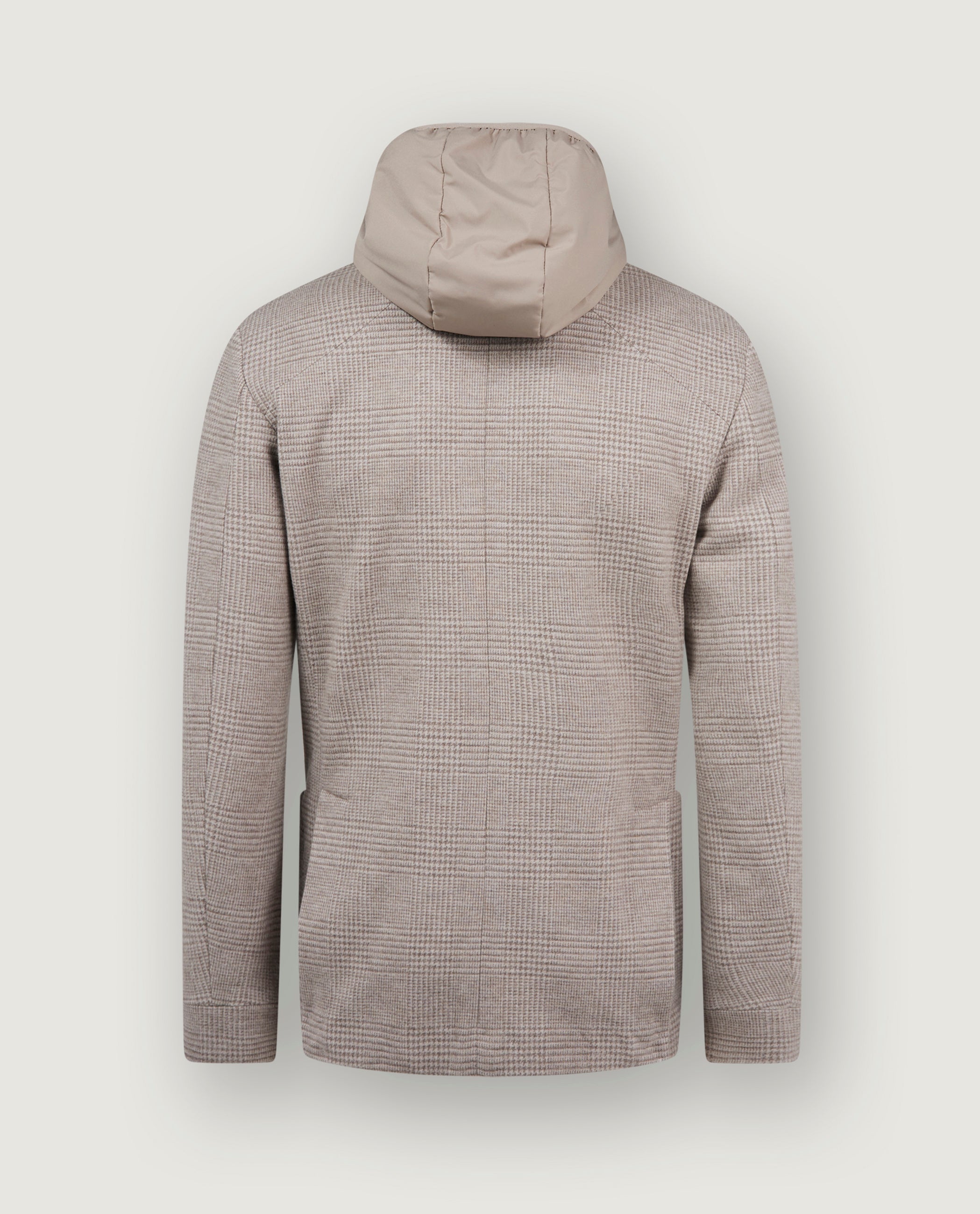 Wollen Hoodie Blazer - Lichtbruin