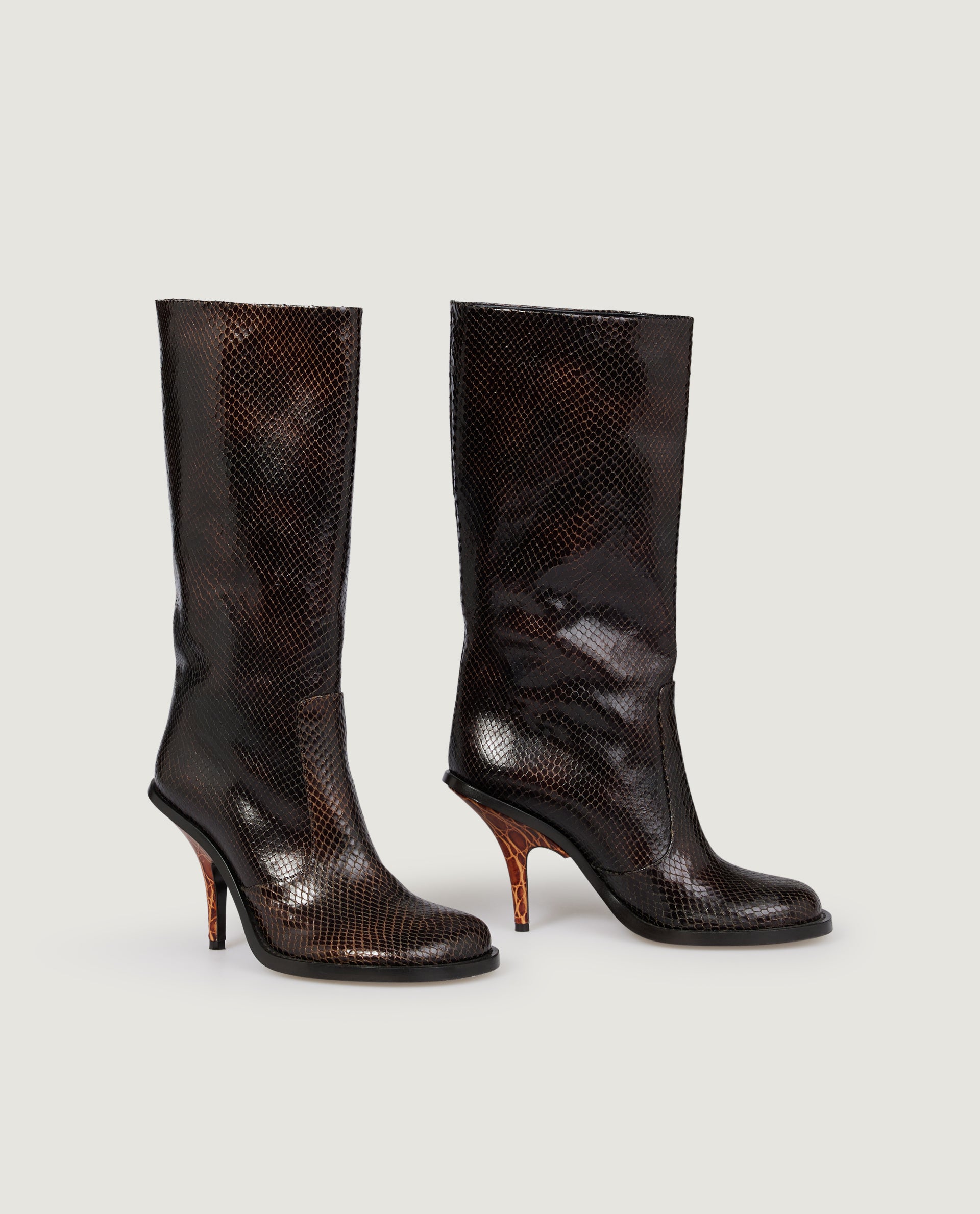 Leather Stiletto Boots