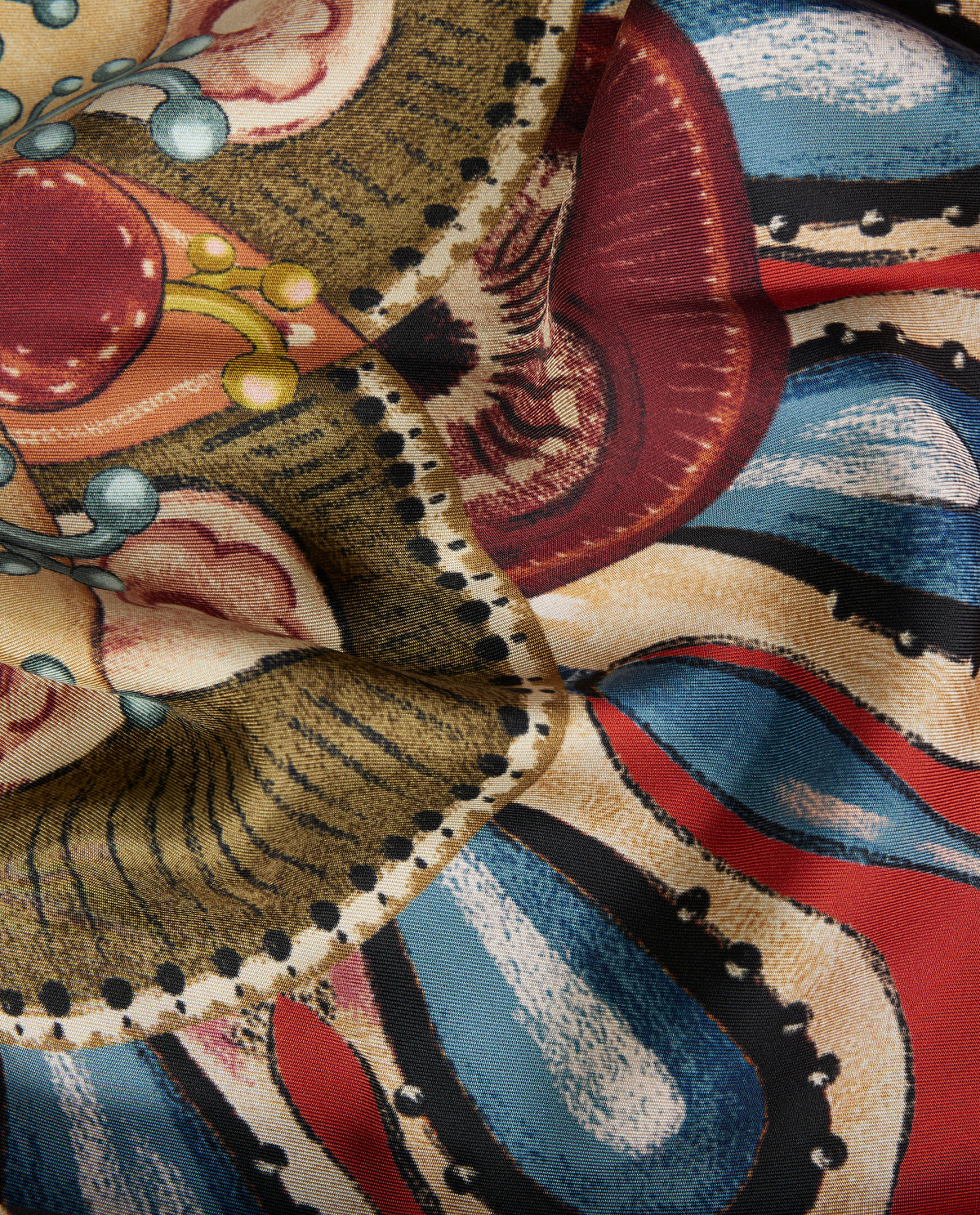 Driehoekige Franje Shawl - Rood