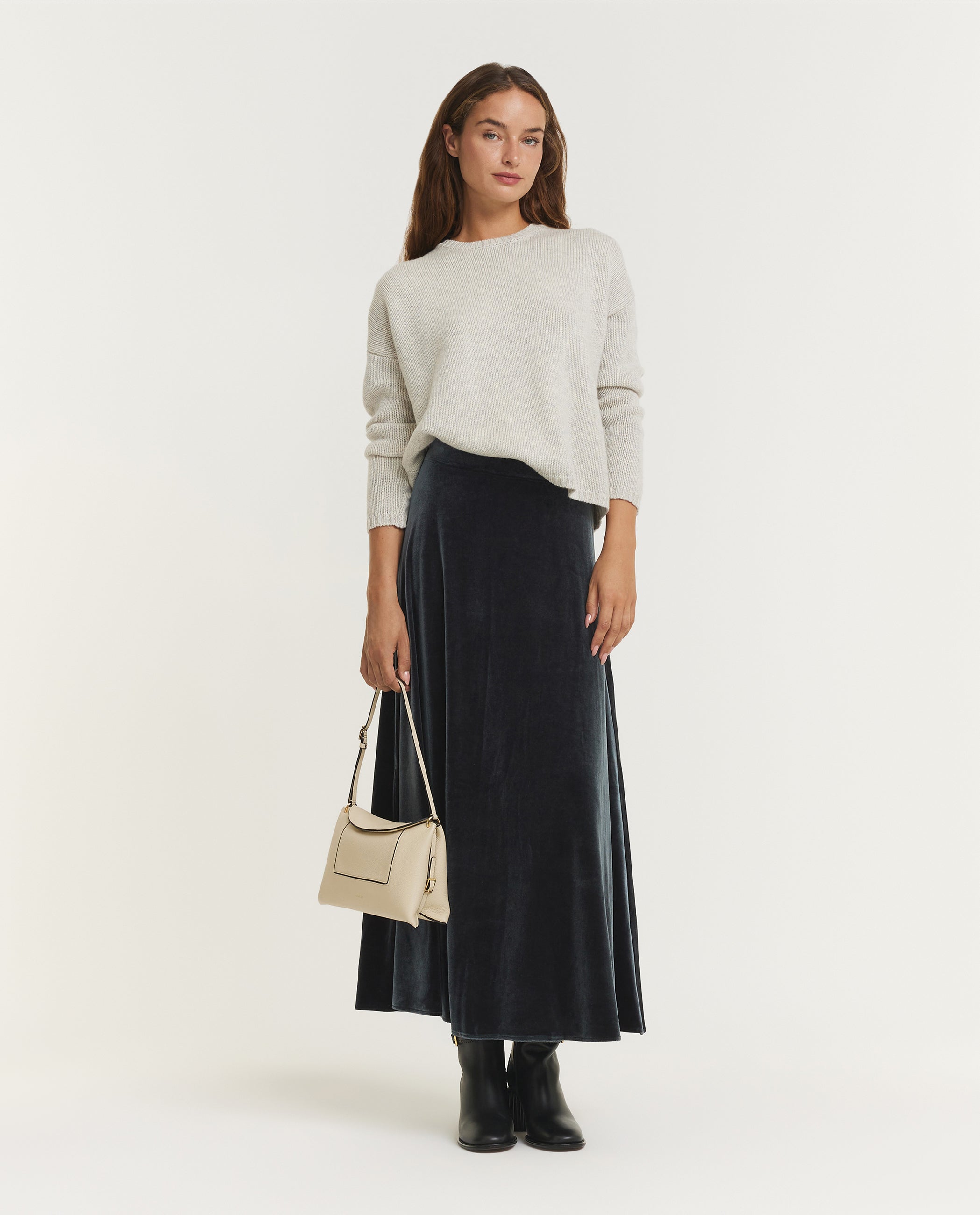 Velvet Maxi Skirt