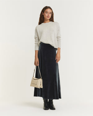 Velvet Maxi Skirt
