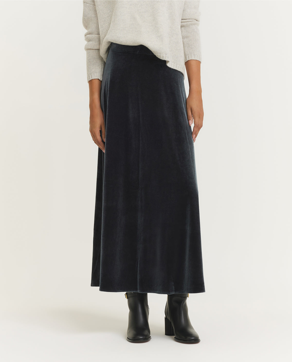 Velvet Maxi Skirt