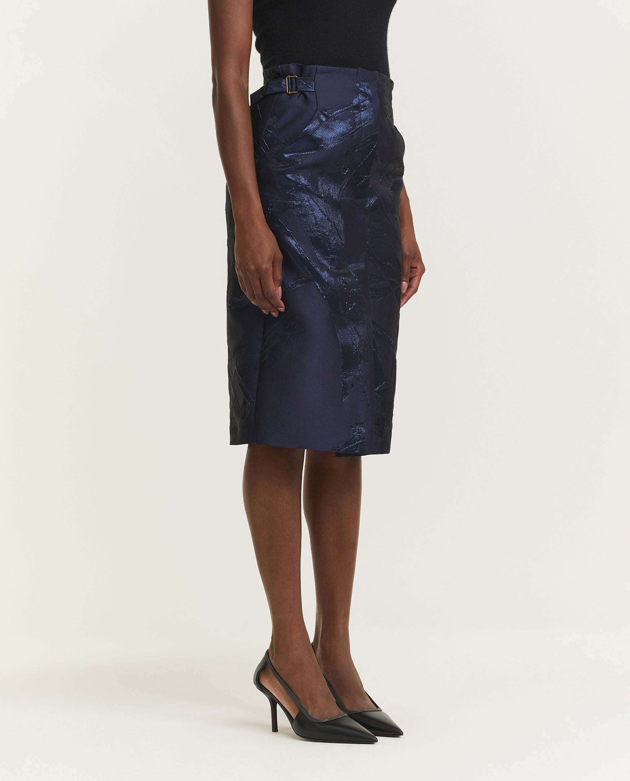 Brush Look Pencil Skirt