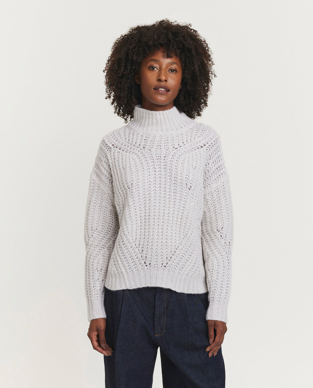 Wool-cashmere turtleneck sweater