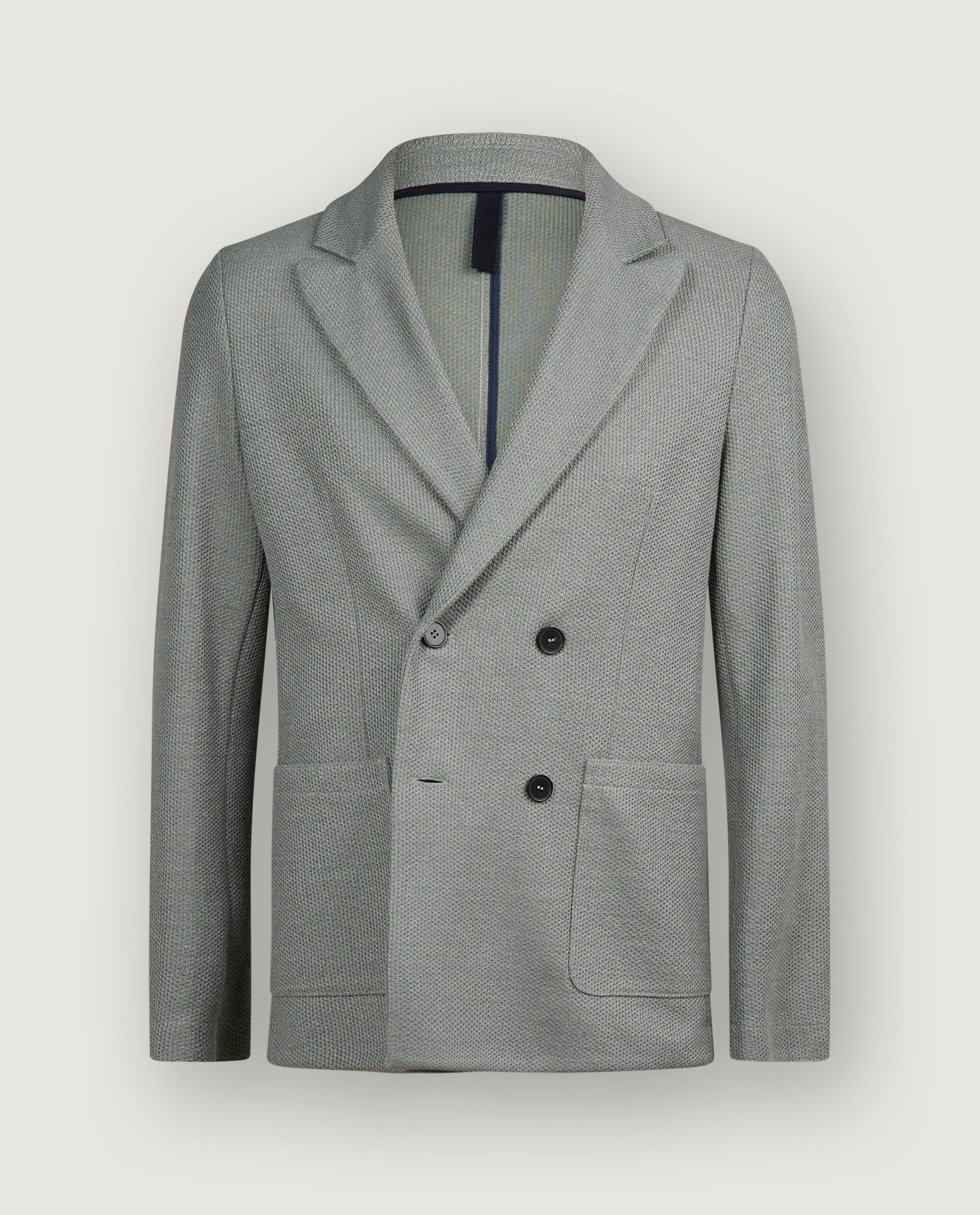 Double Breasted Honeycomb Jasje - Groen