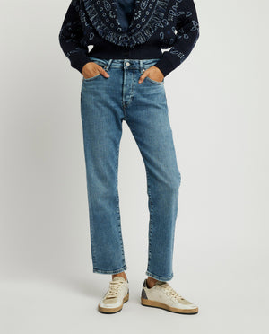 Low rise straight jeans