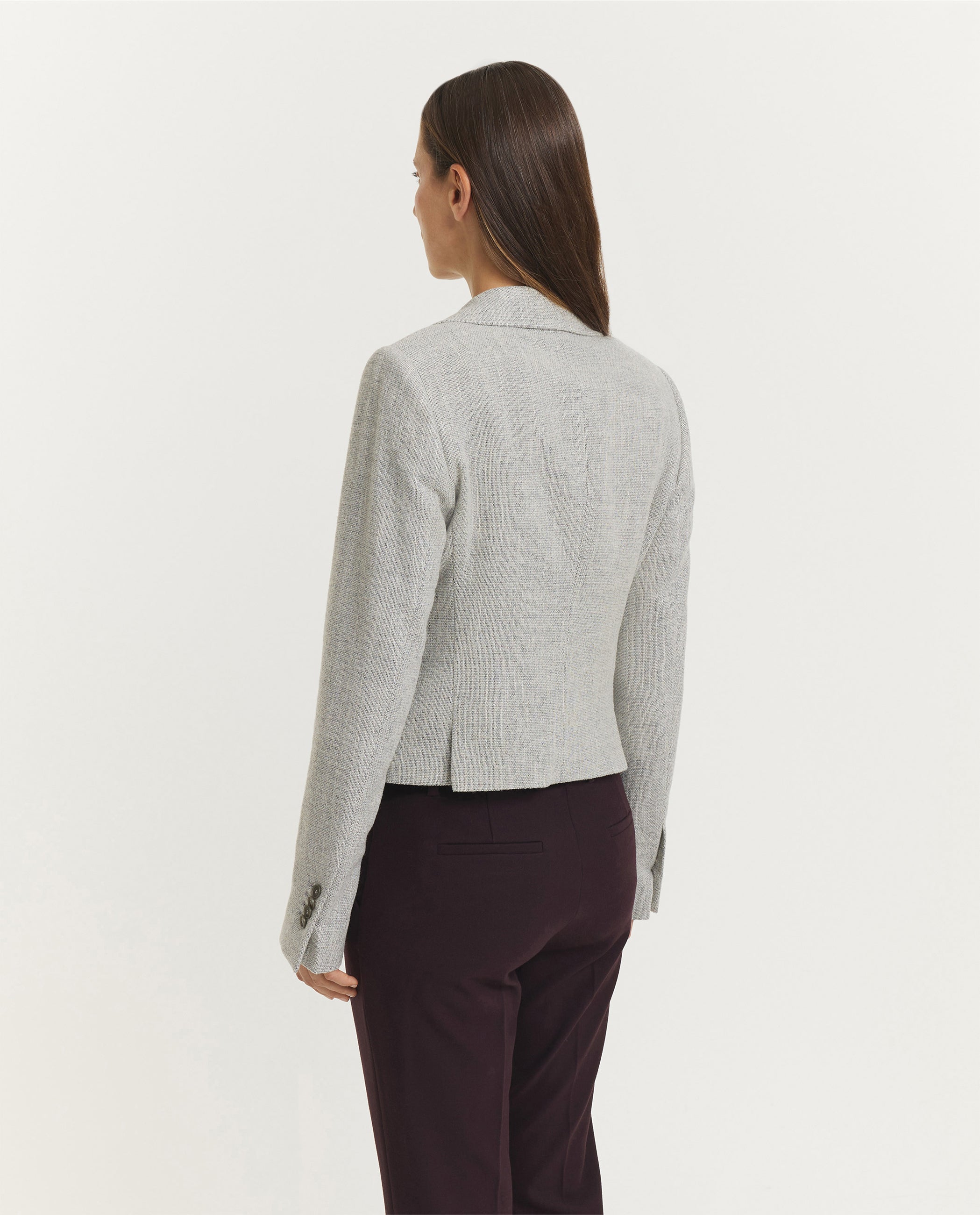 Wool Cotton Cropped DB Blazer