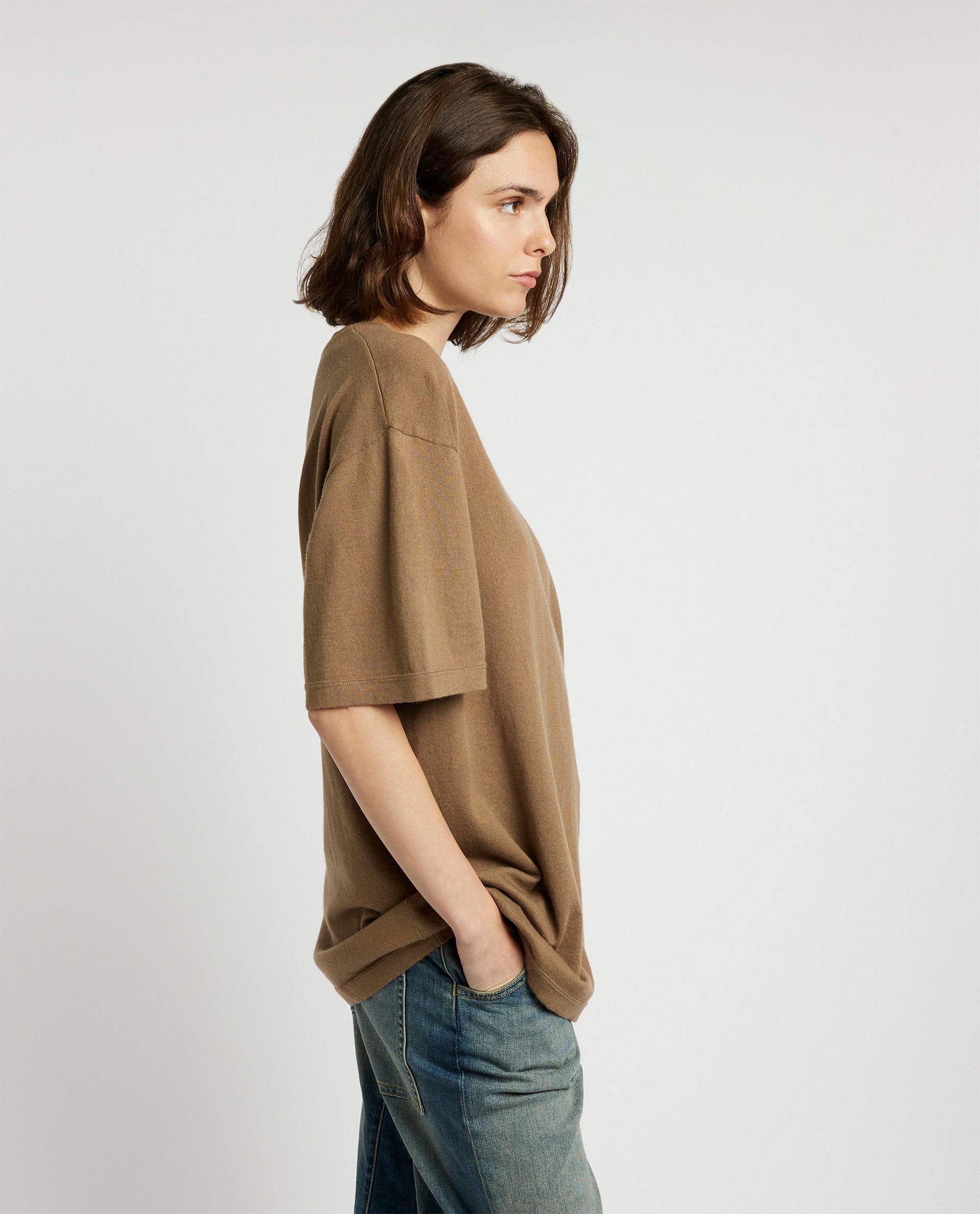 Cotton-cashmere t-shirt