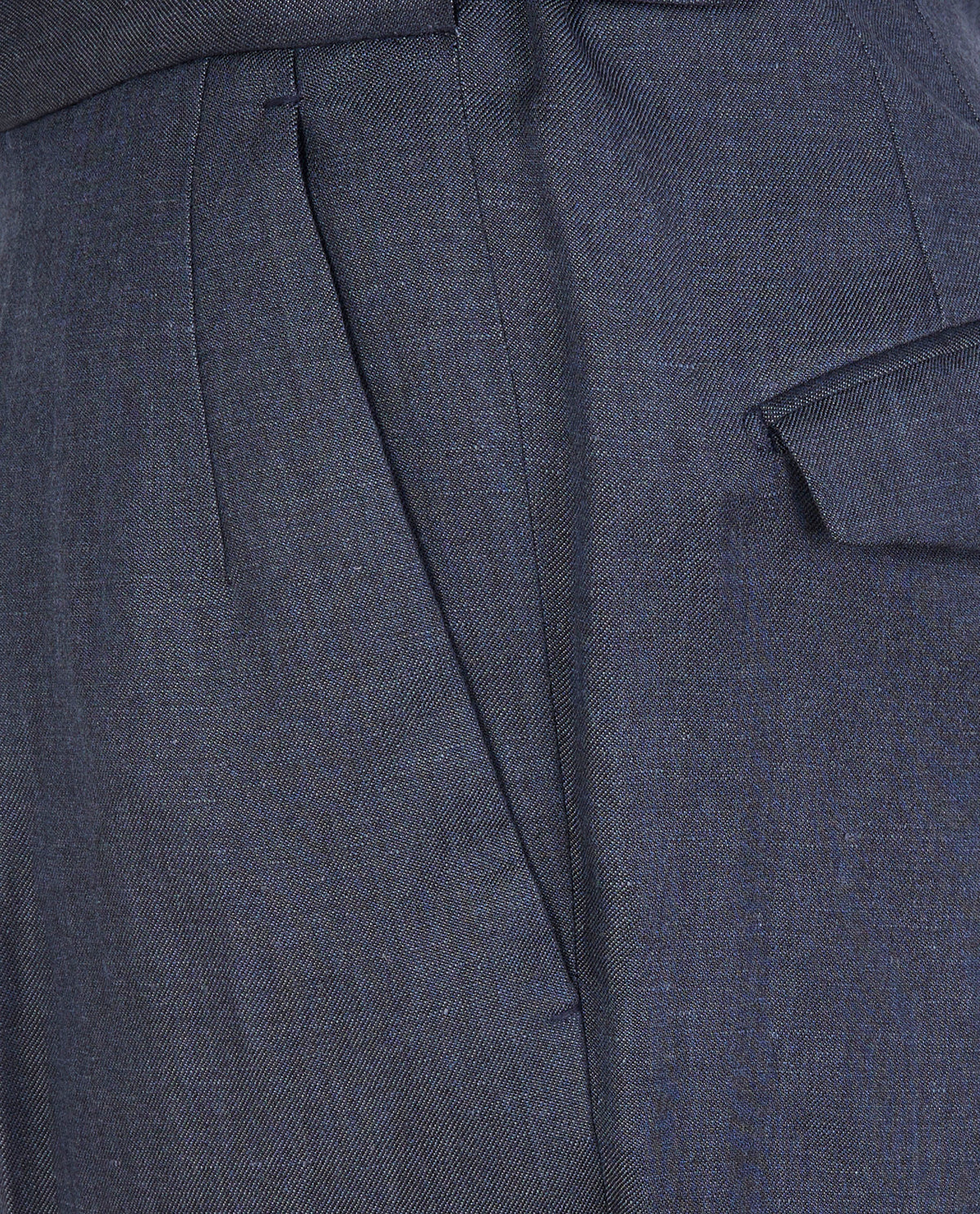 Wol Mix Broek - Donkerblauw