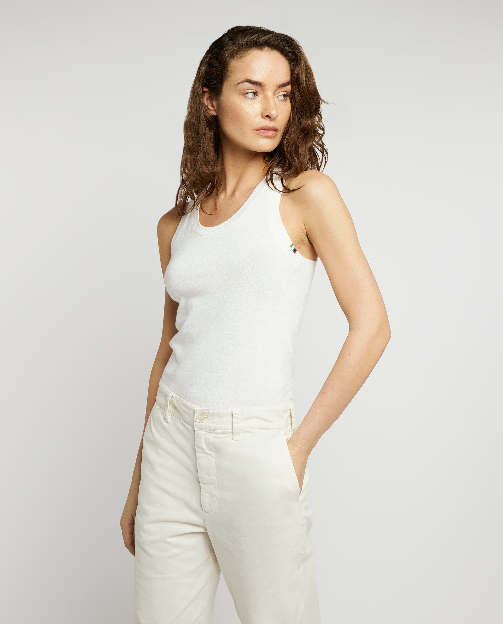 Cotton-cashmere tanktop