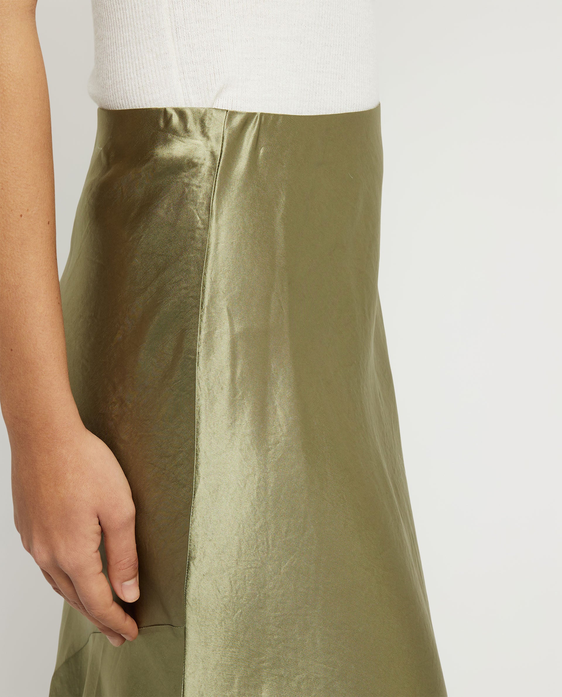 Satin maxi skirt