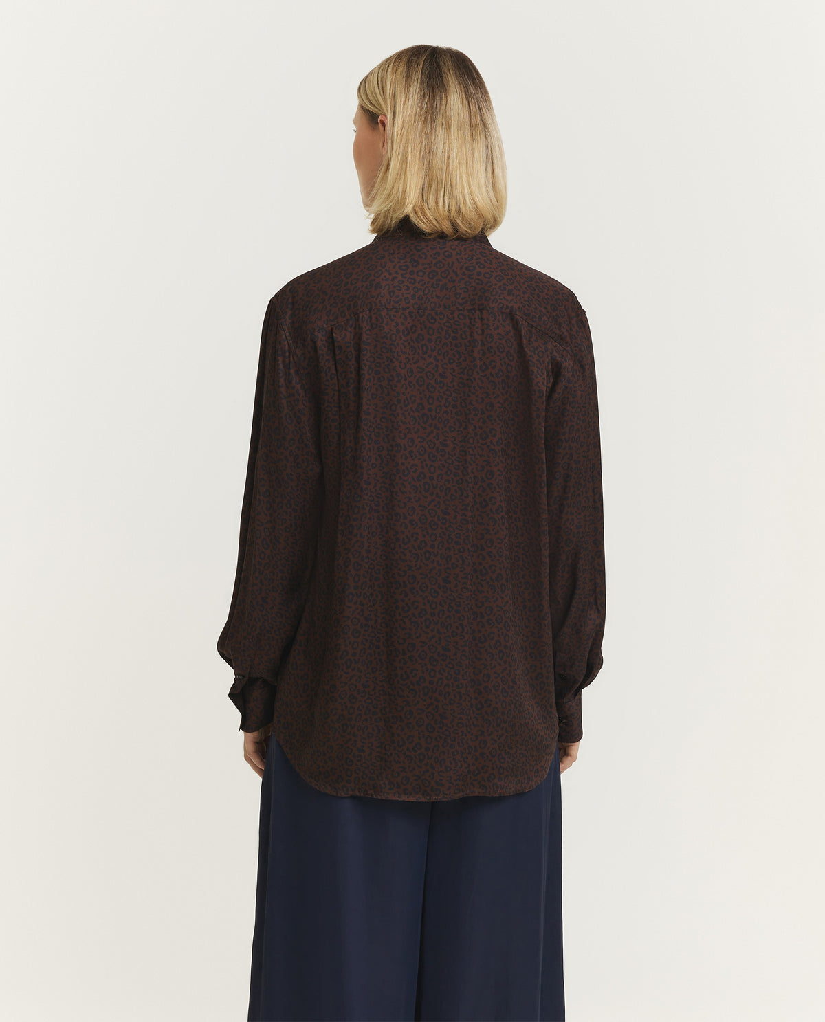 Frankie Leopard Blouse - Bruin