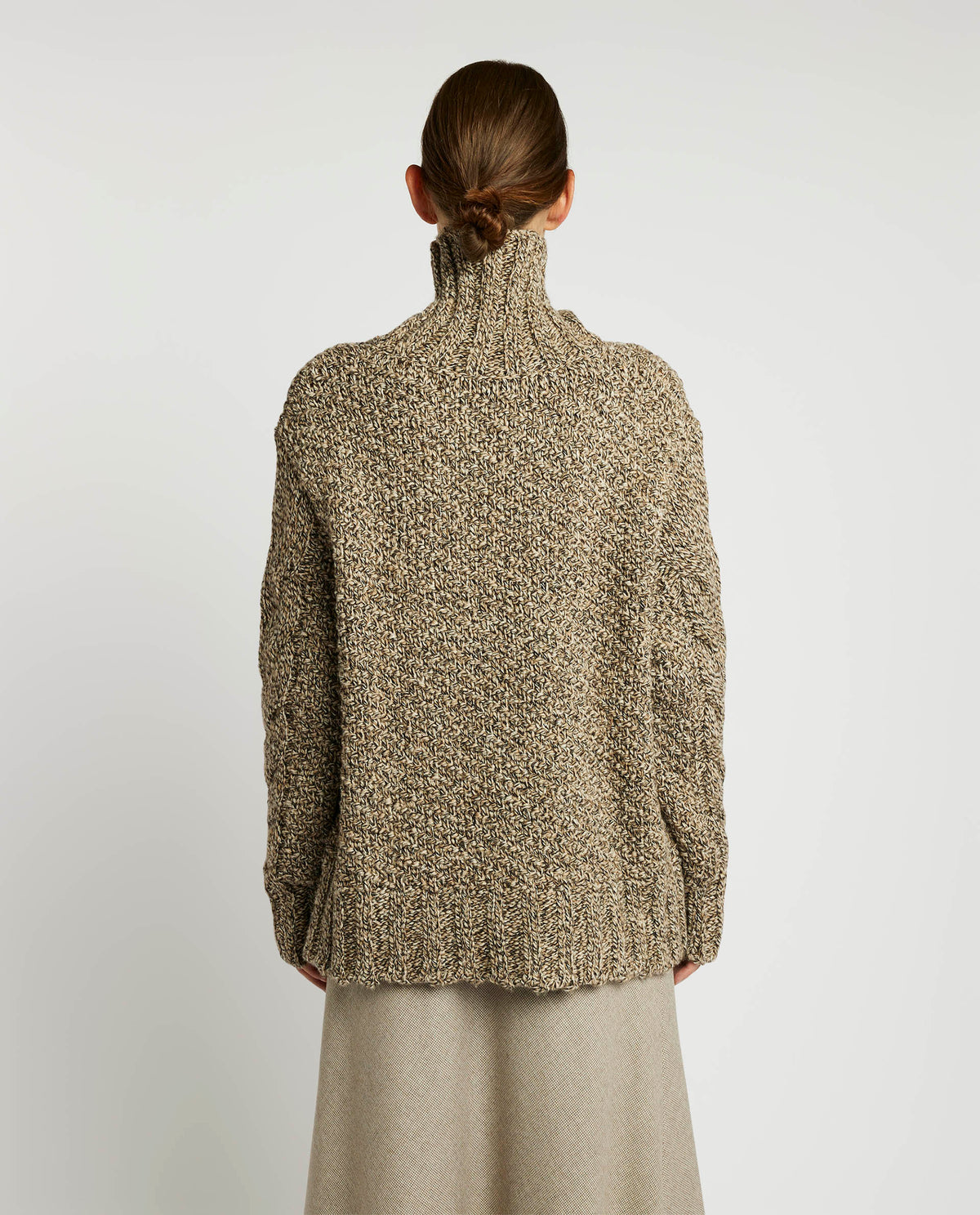 Wool cable knit sweater