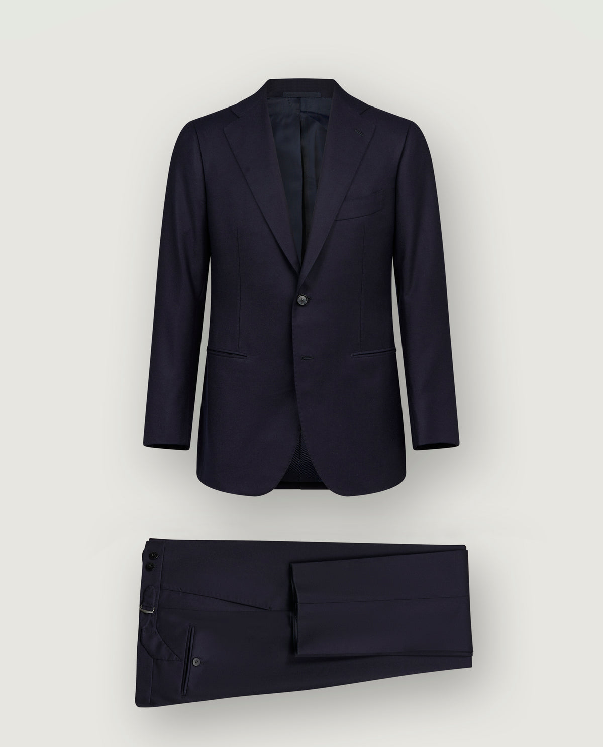 Handgemaakt Flannel 2-delig Pak - Donkerblauw