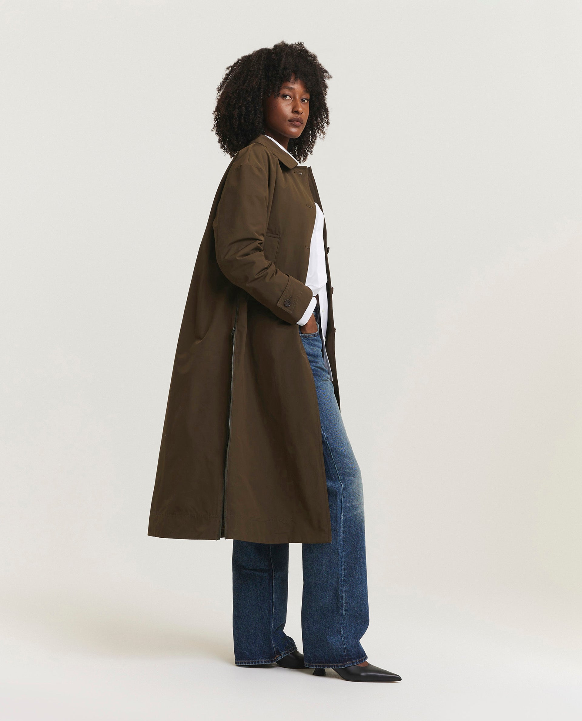 Cotton-blend coat