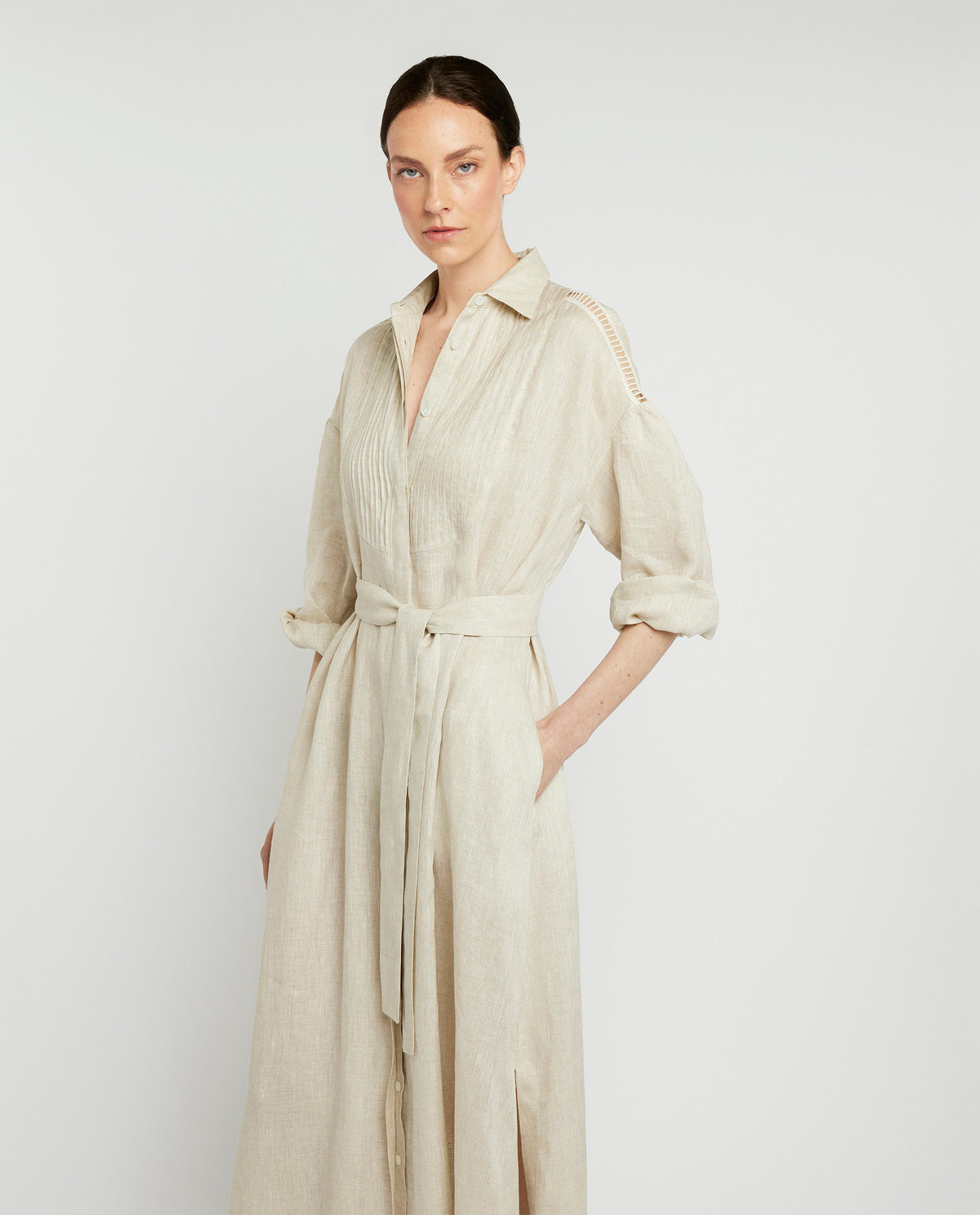 Linen maxi dress