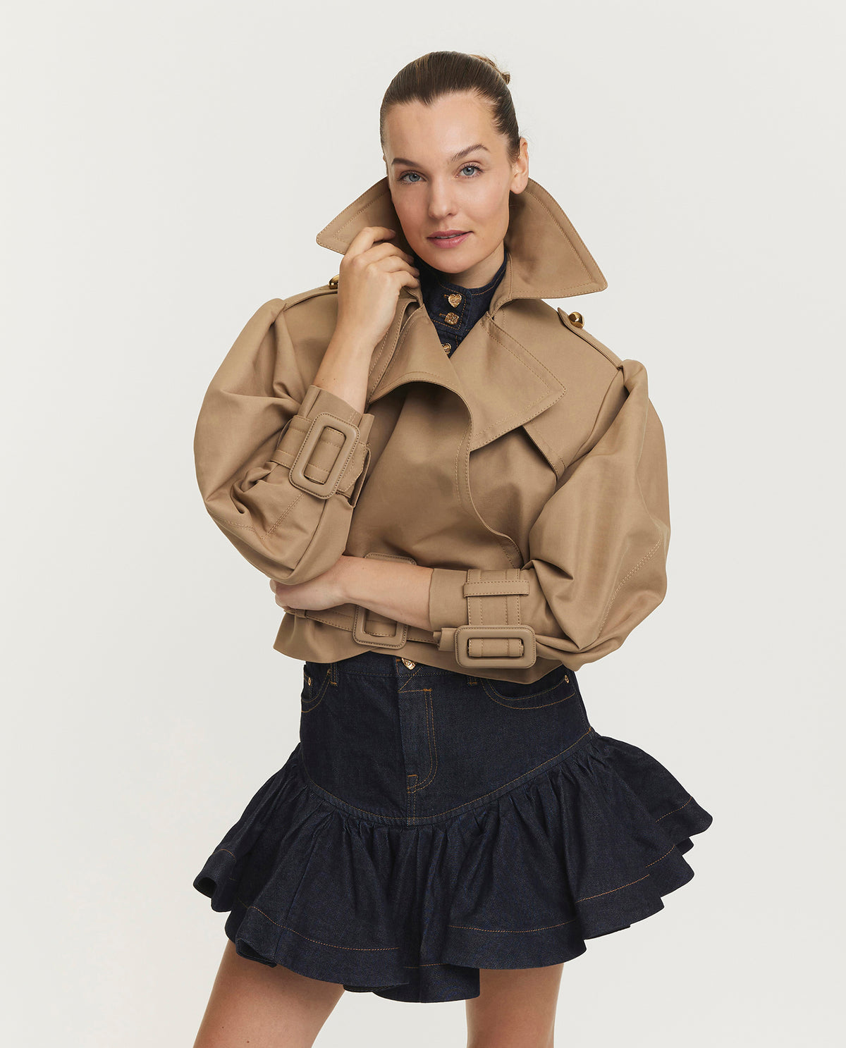 Cropped Trench Coat