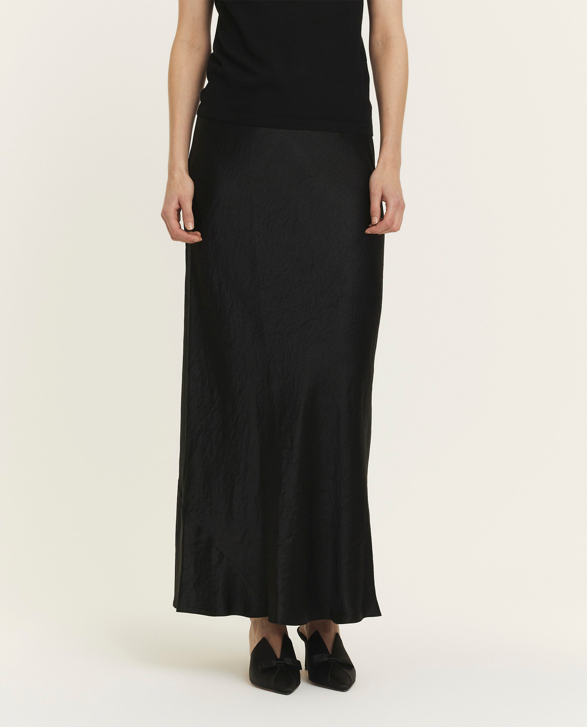 Satin maxi skirt