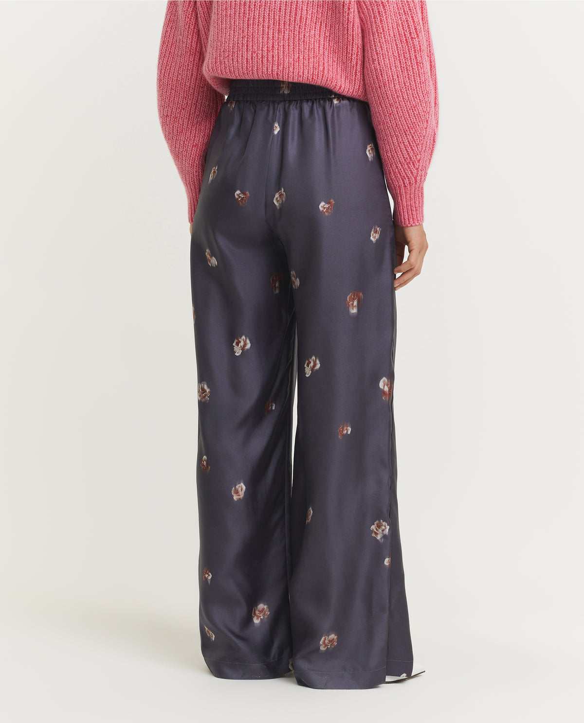 Silk Midnight Flower Trousers