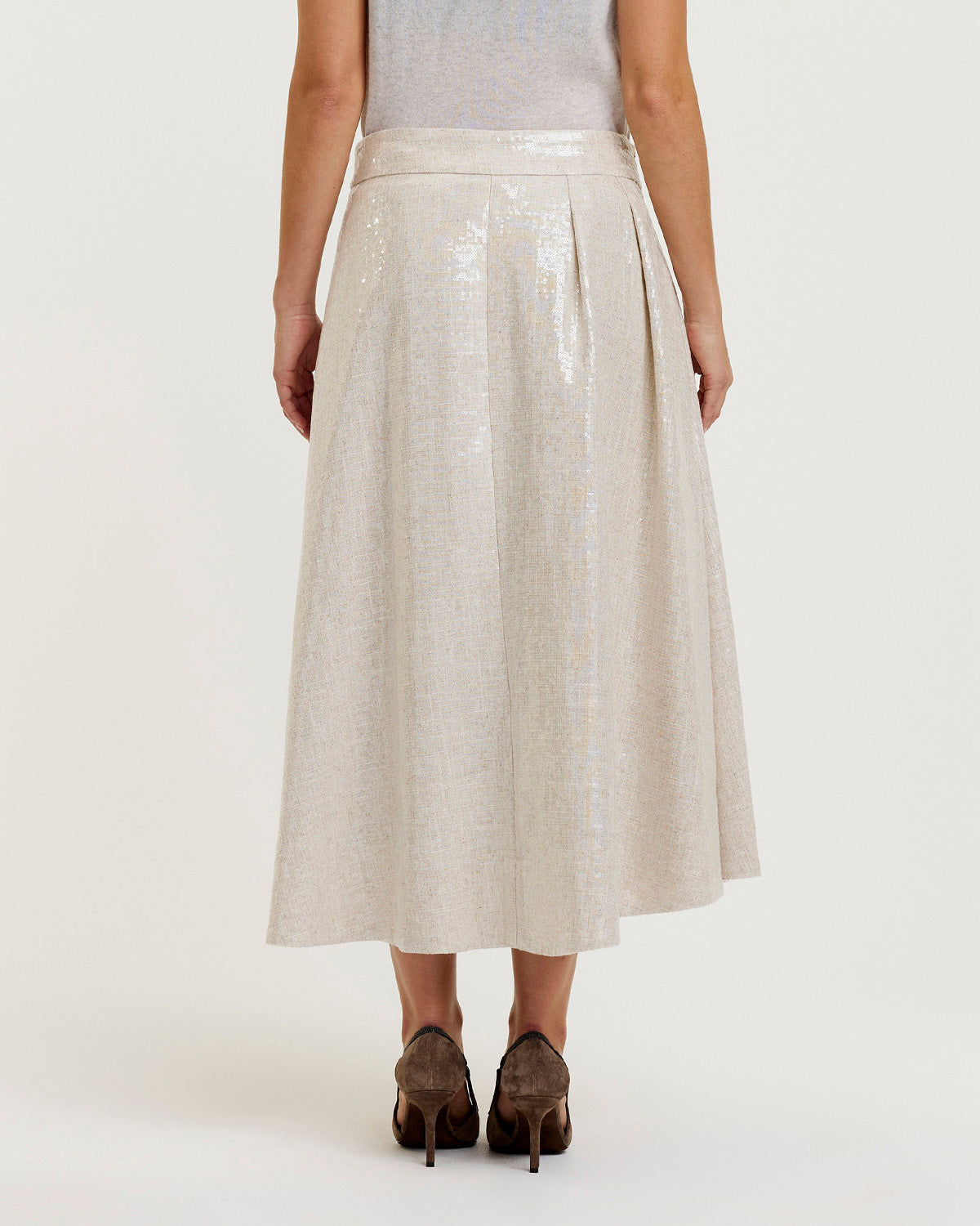 Sequin midi skirt