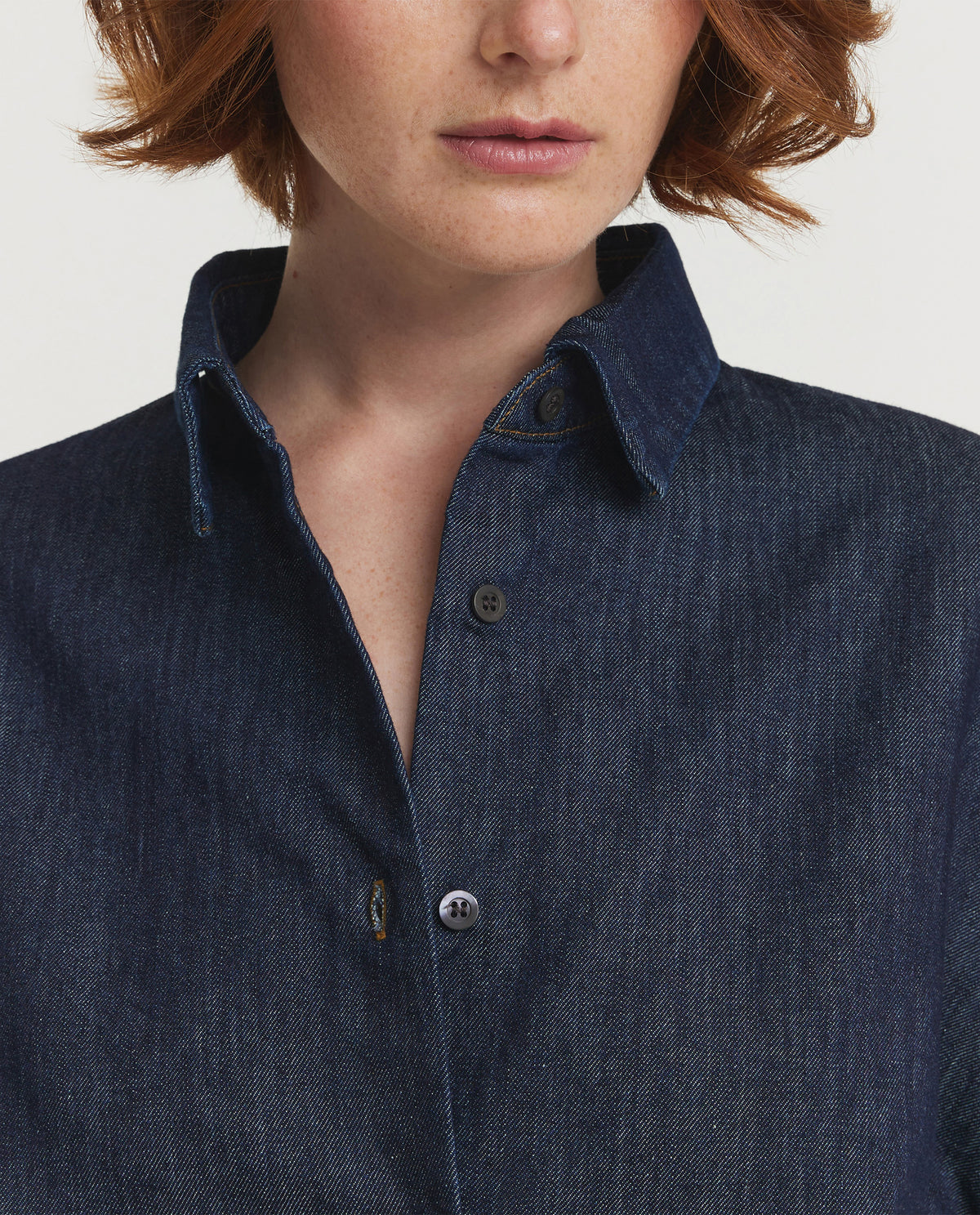 Wijd Casio Denim Shirt - Donkerblauw