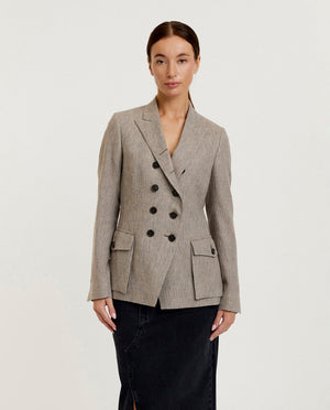 Wool blend blazer