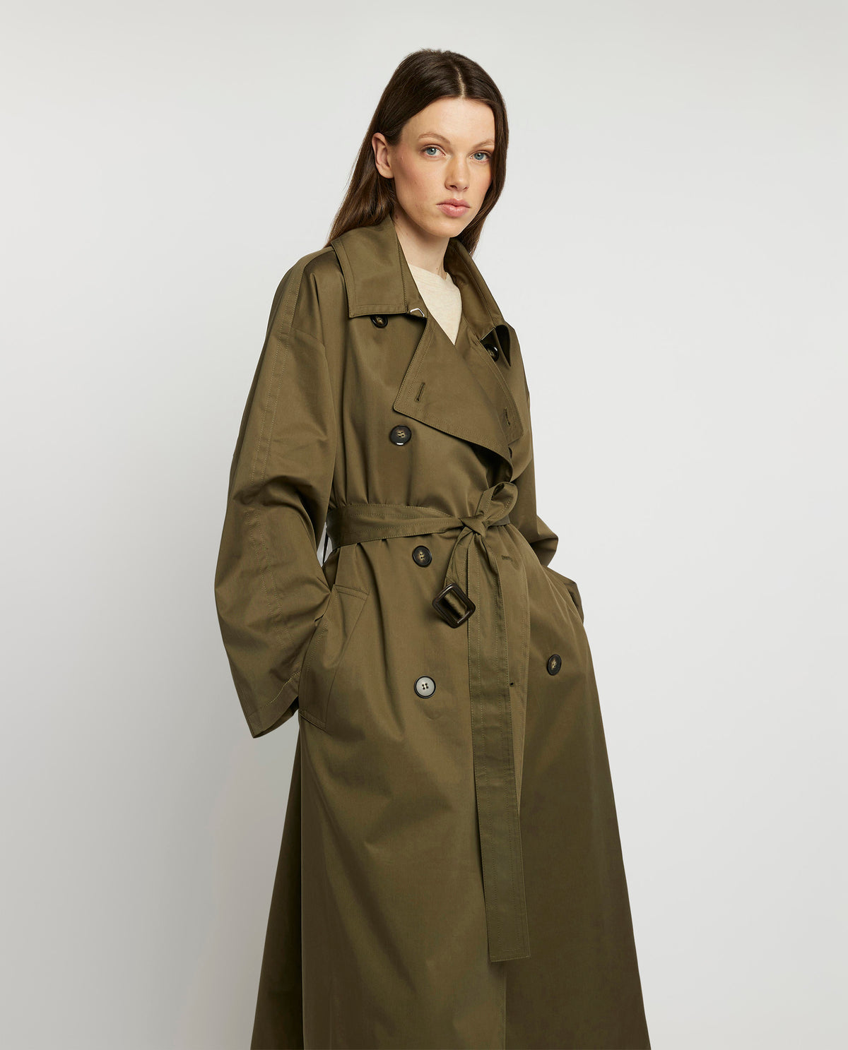 Katoenen trenchcoat