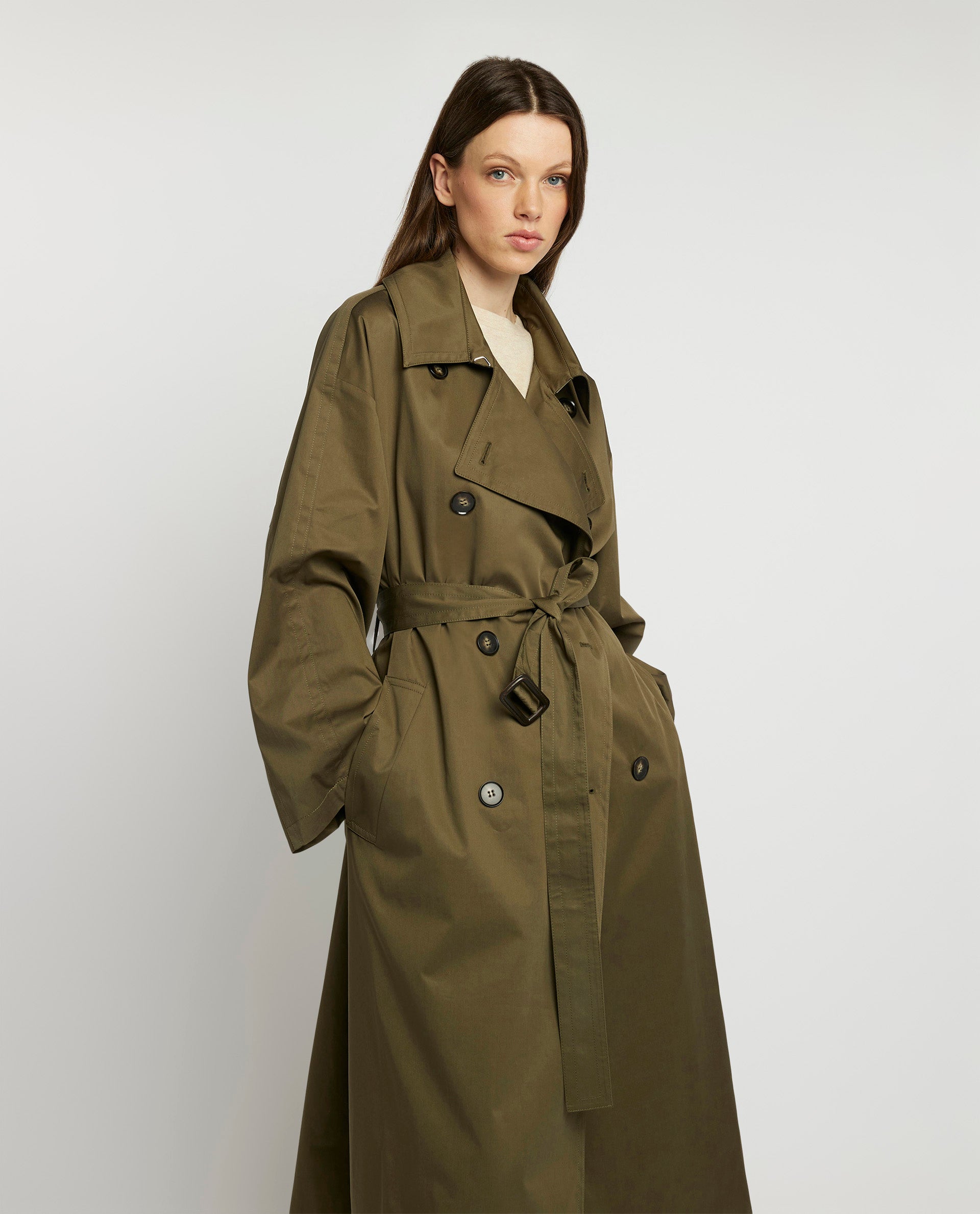 Katoenen trenchcoat