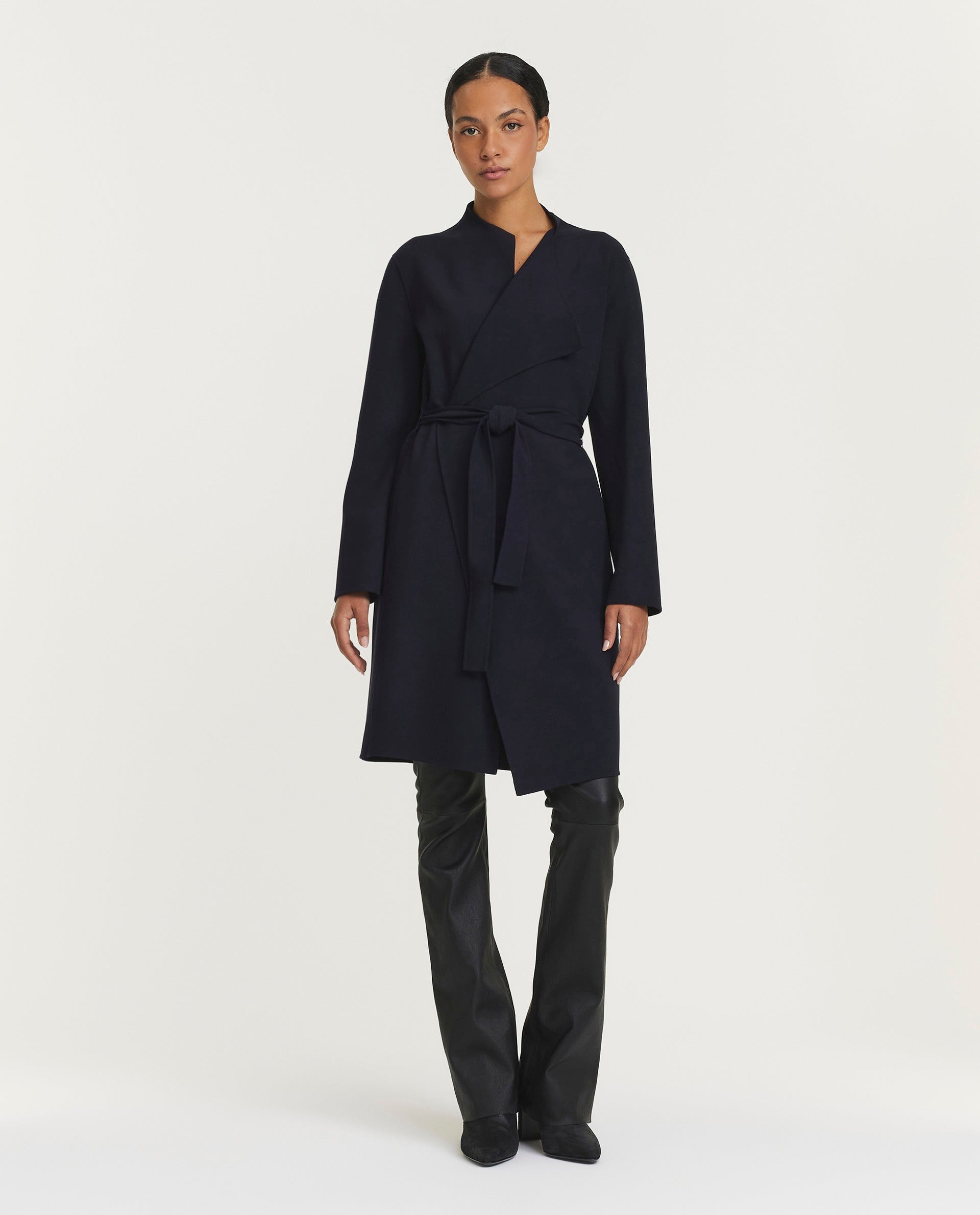 Stretch wool coat