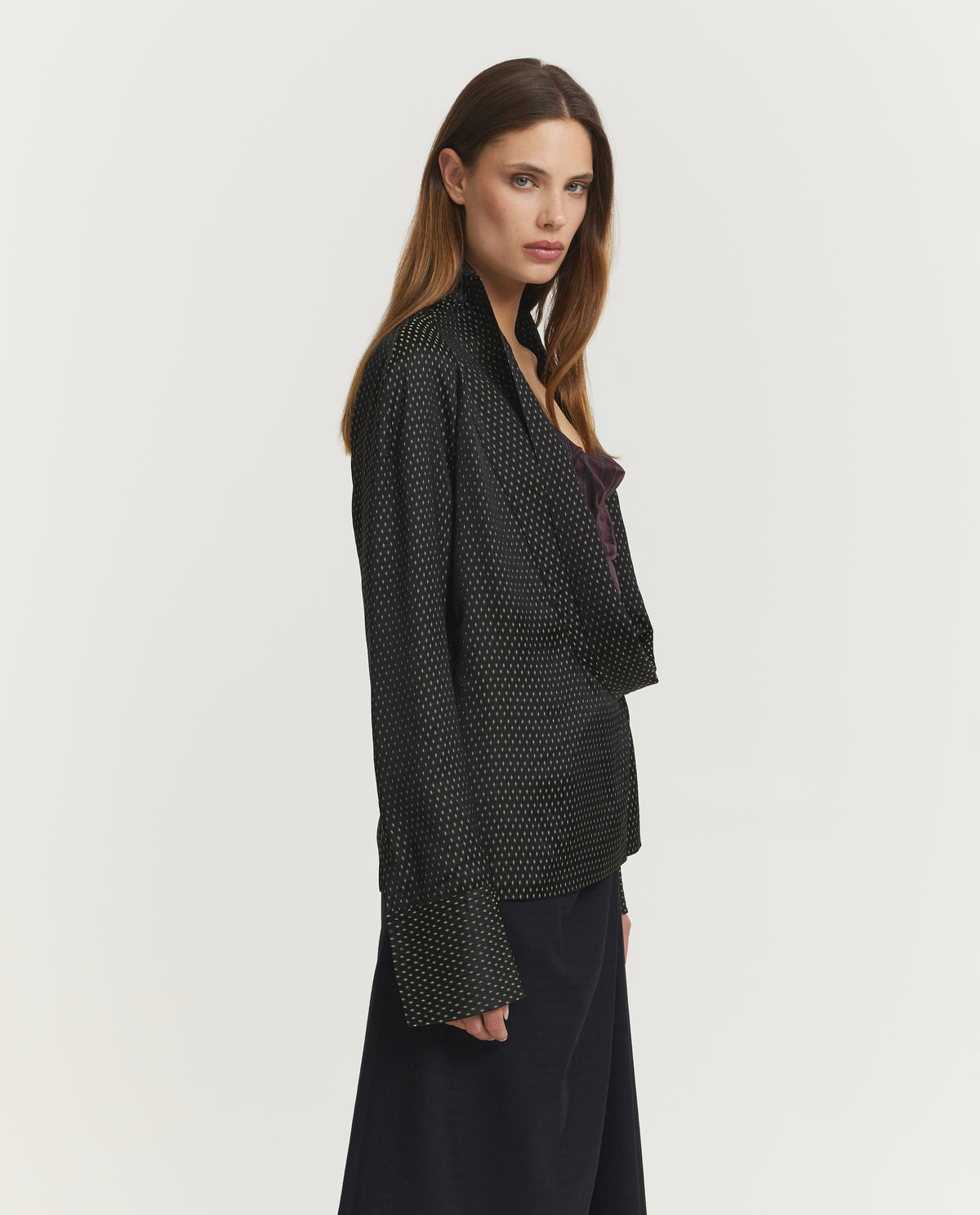 Celsey Diamant Blouse - Zwart