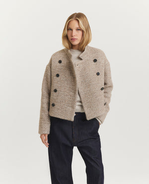 Linen wool coat