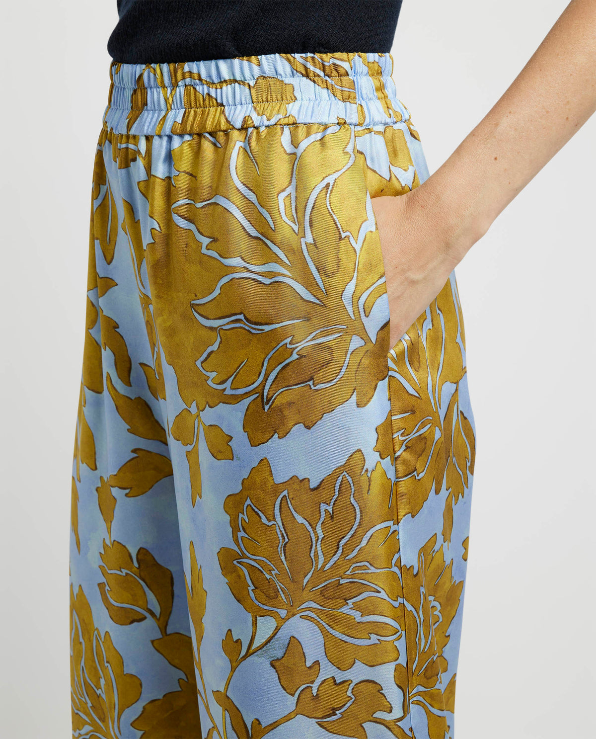 Silk palazzo pants