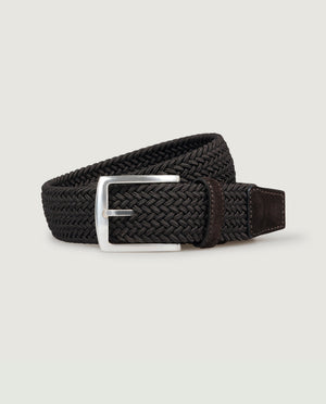 Gevlochten Riem - Bruin