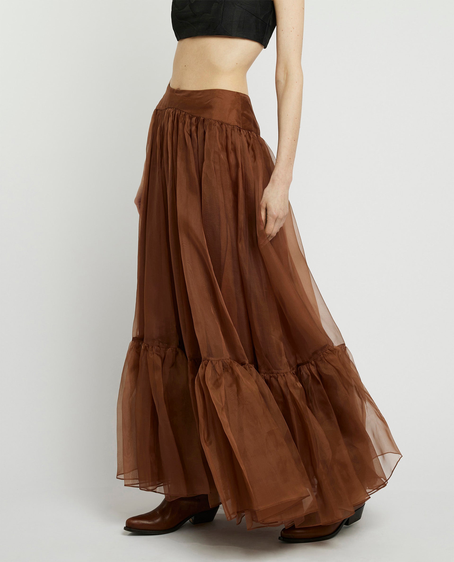 Volumineuze maxi rok