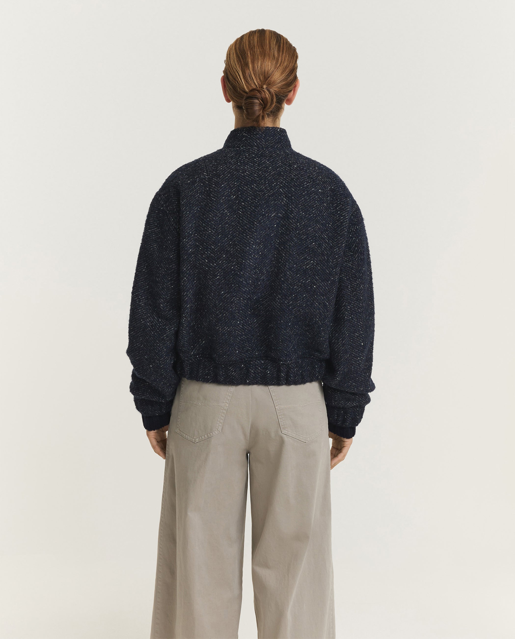 Wool Blend Bomber Jacket