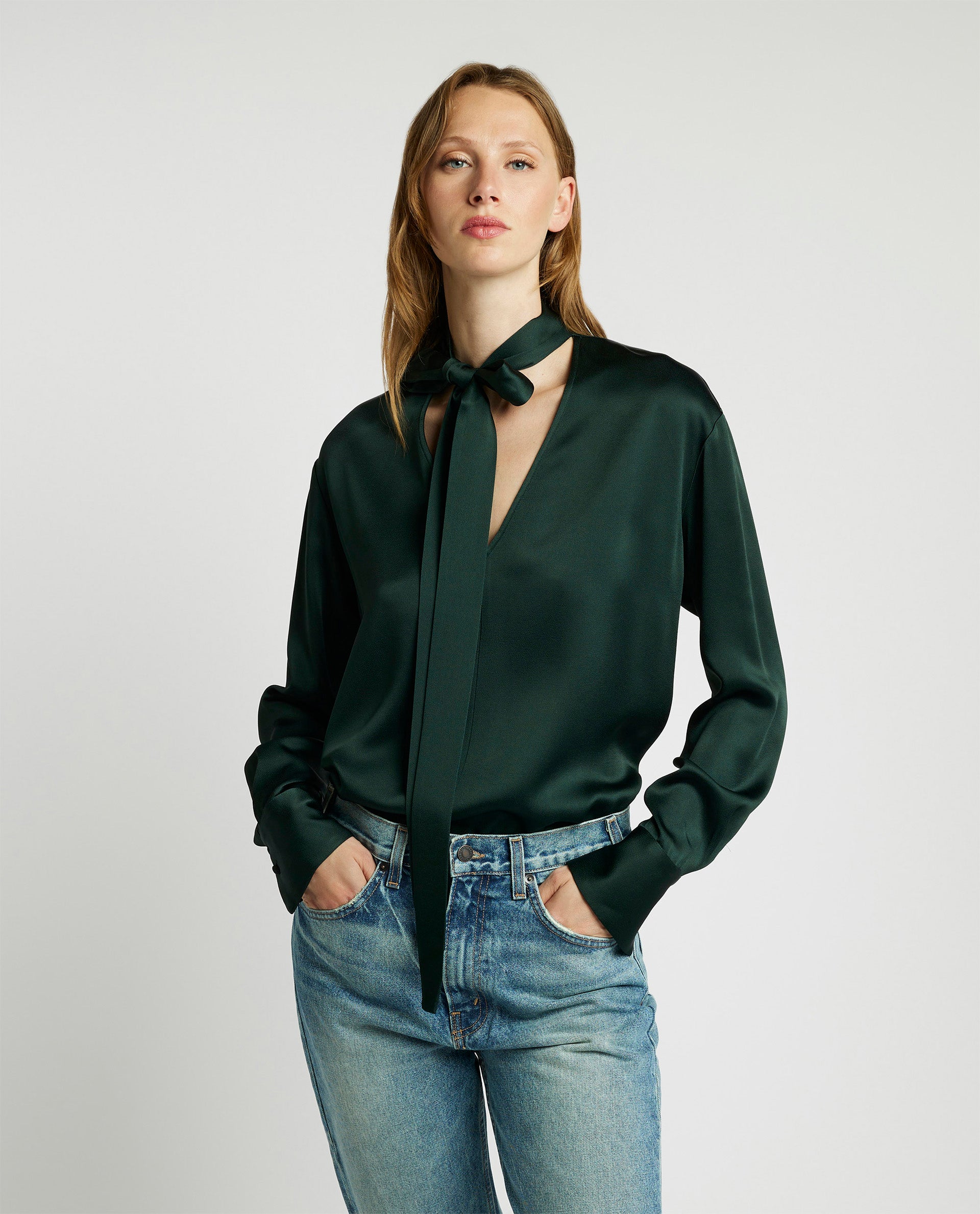 Soepelvallende blouse