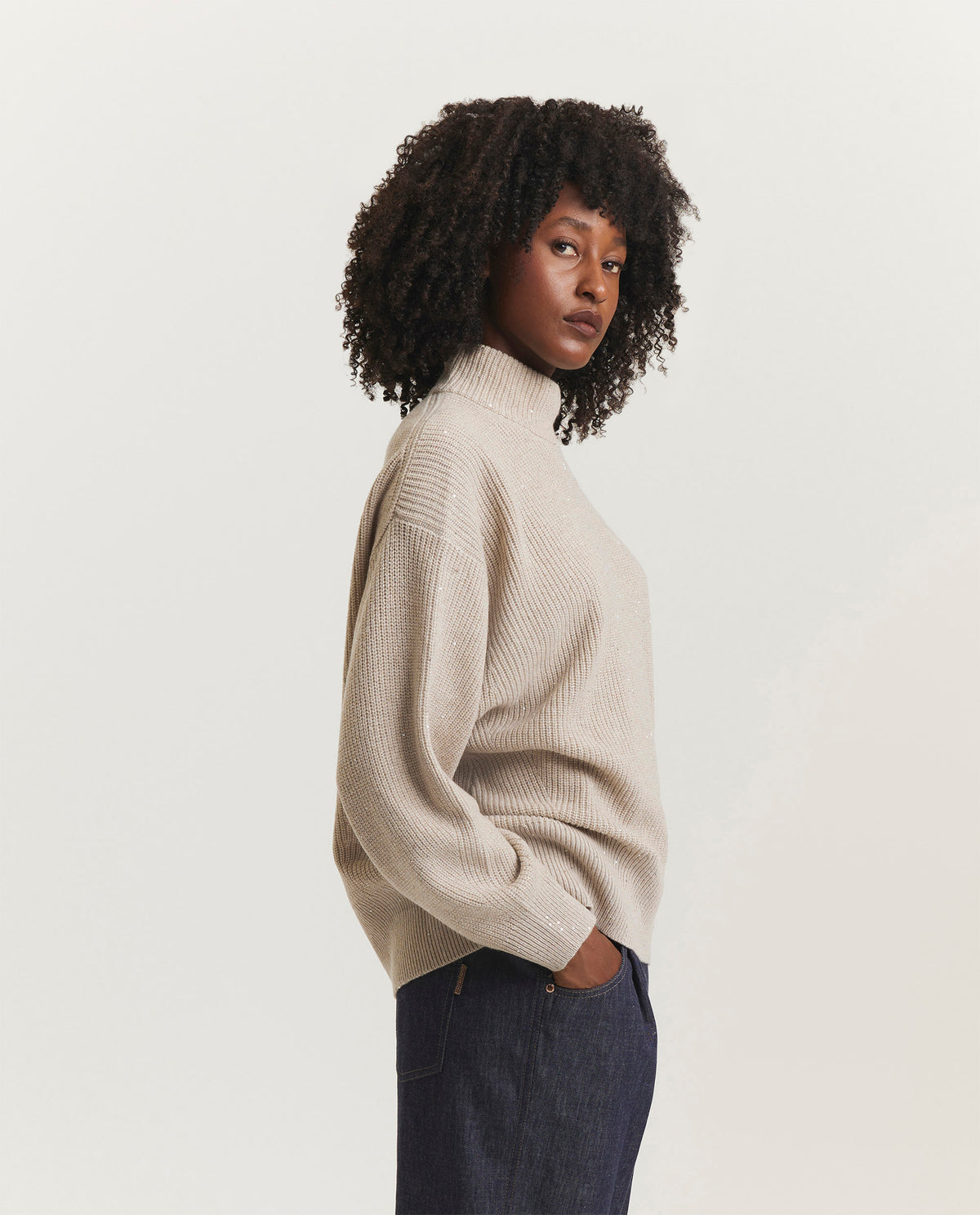 Wool turtleneck sweater