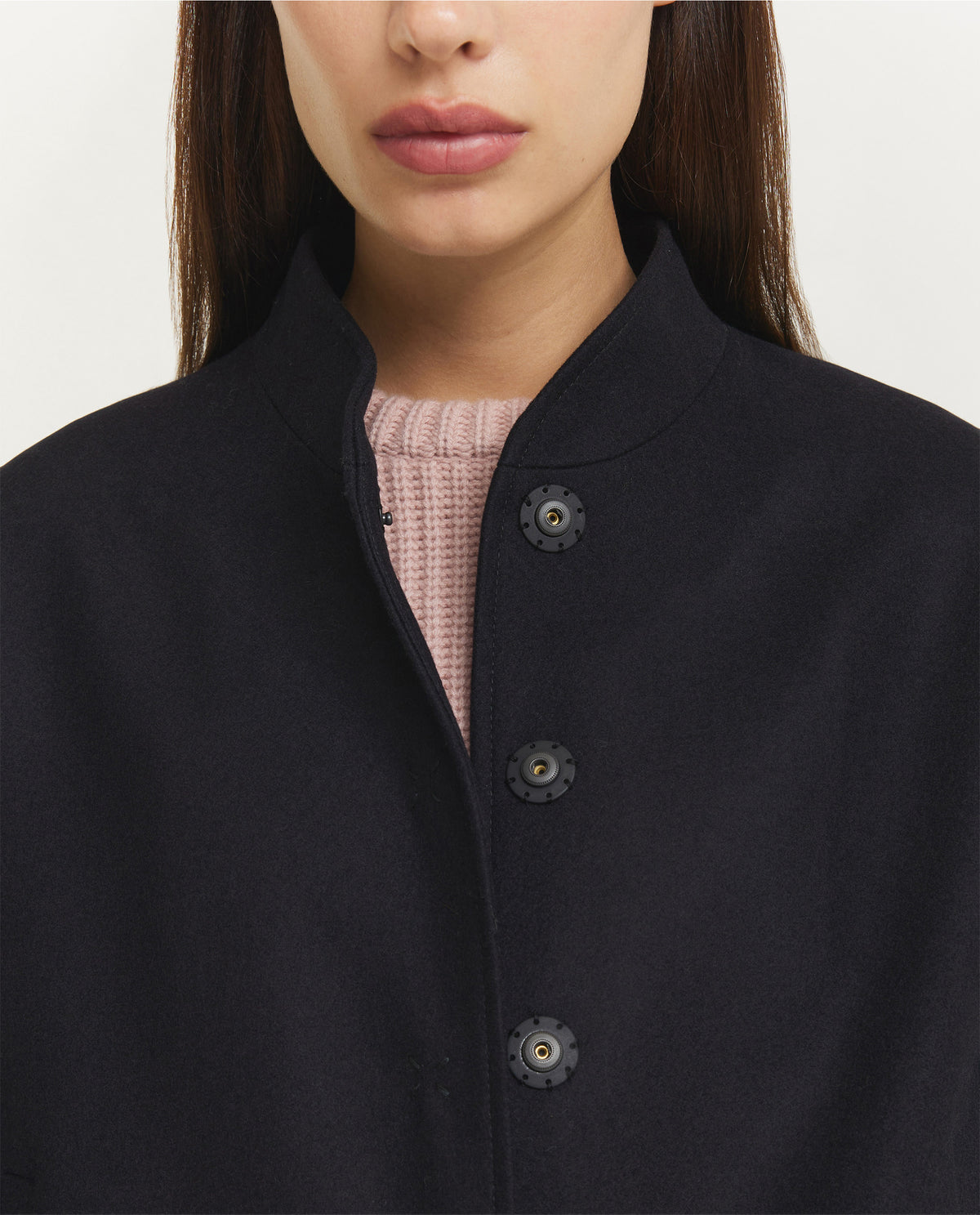 Relaxed Wollen Jack - Donkerblauw