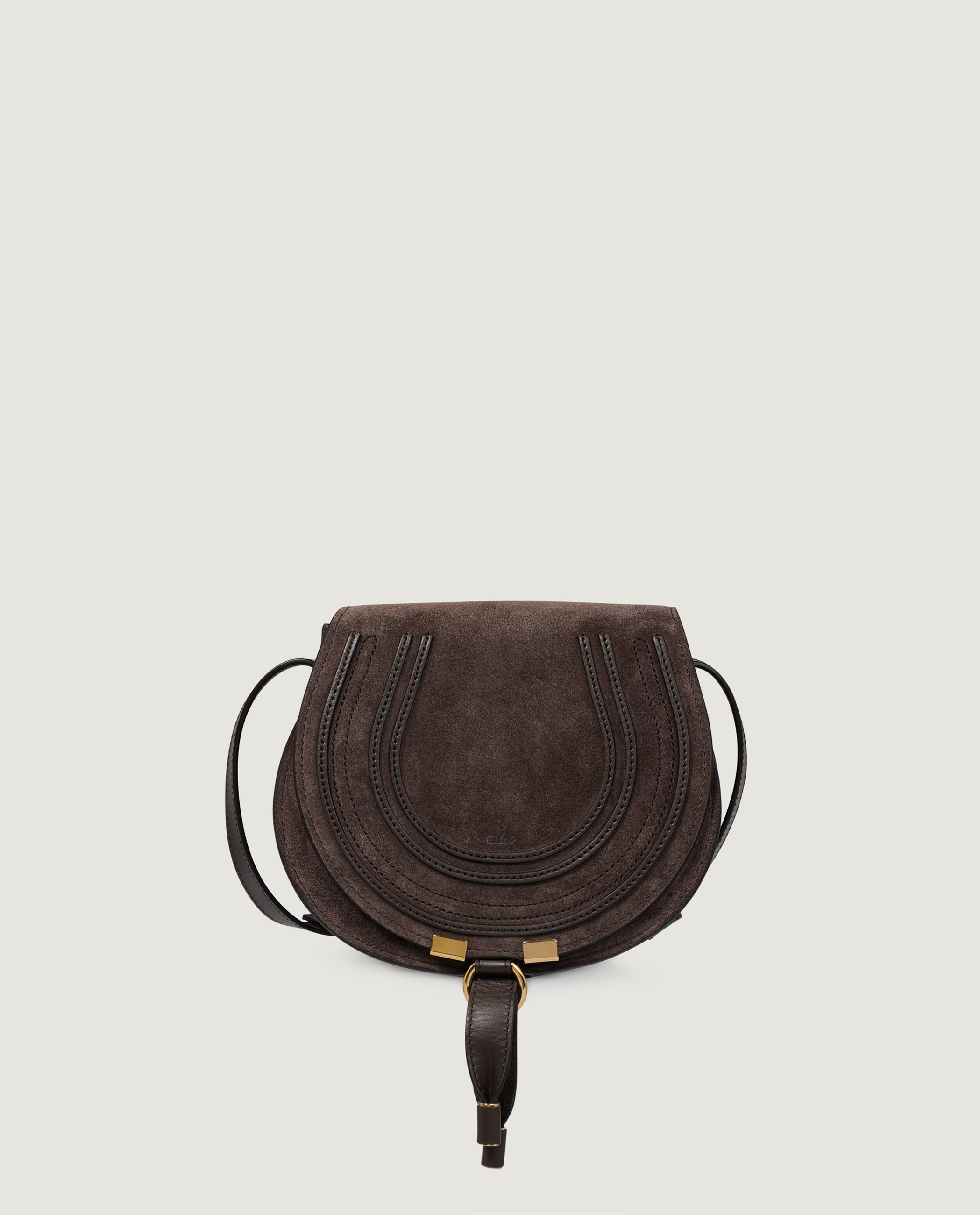 Small Suede Marcie Saddle Bag