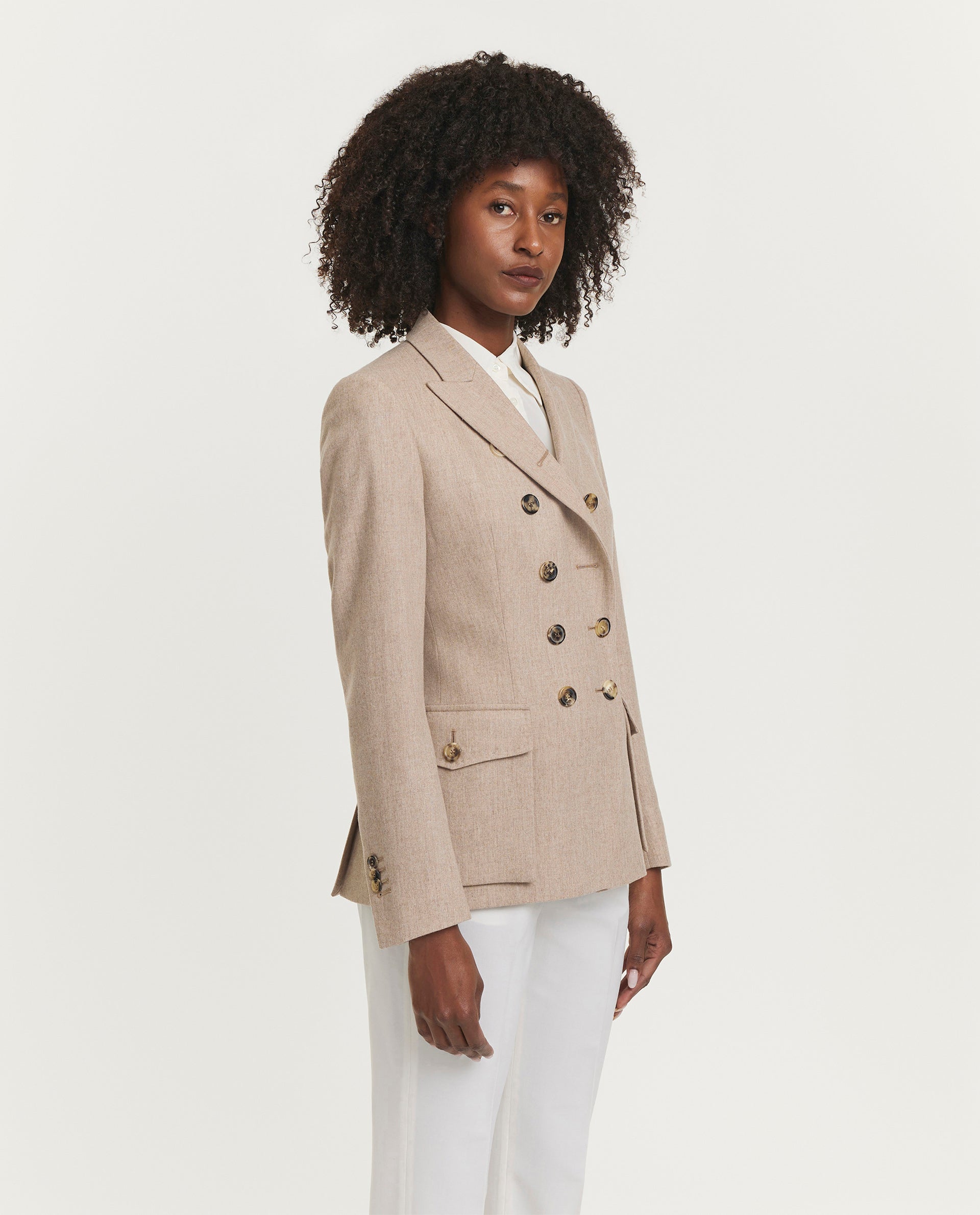 Wollen blazer in krijtstreep