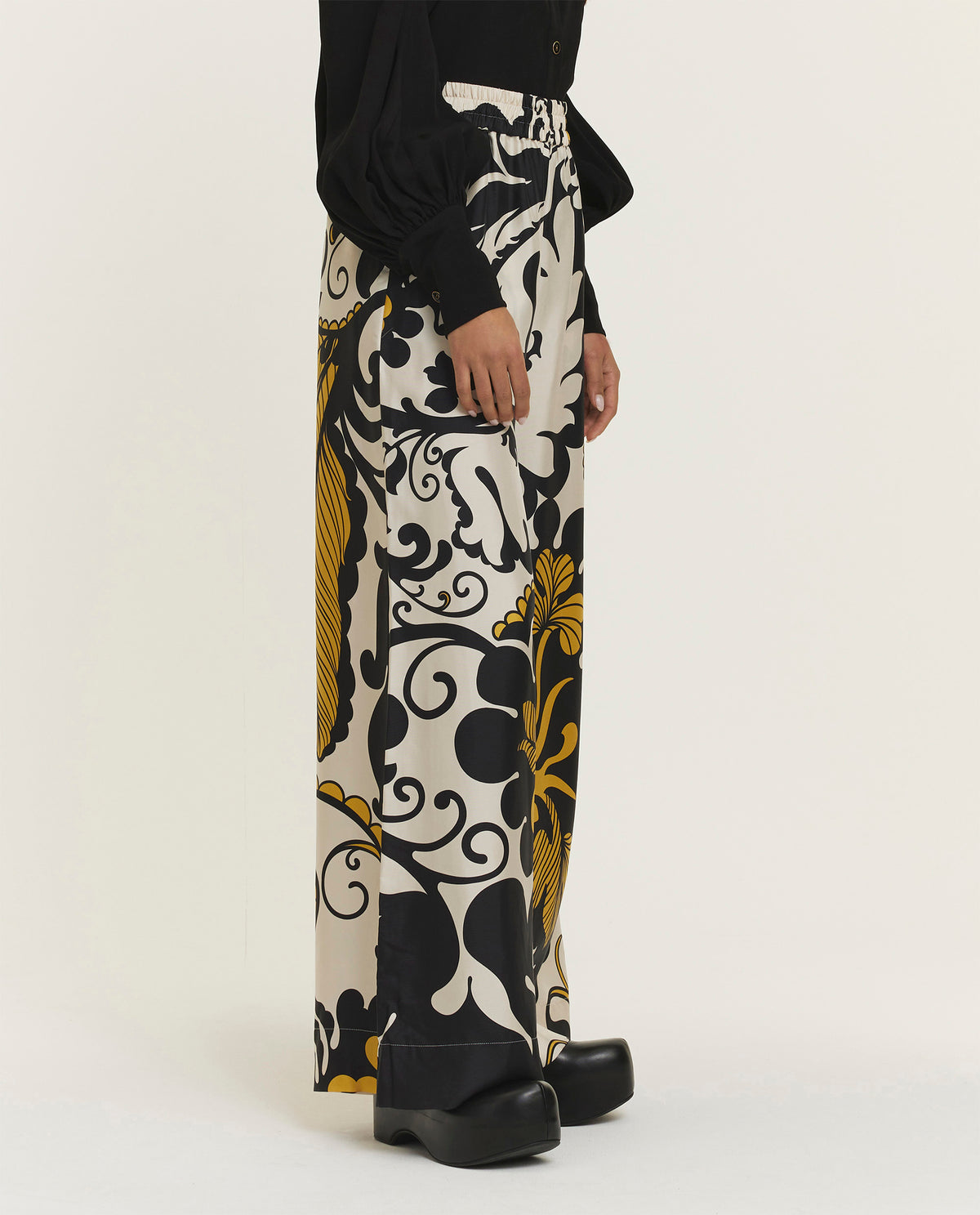 Silk palazzo pants