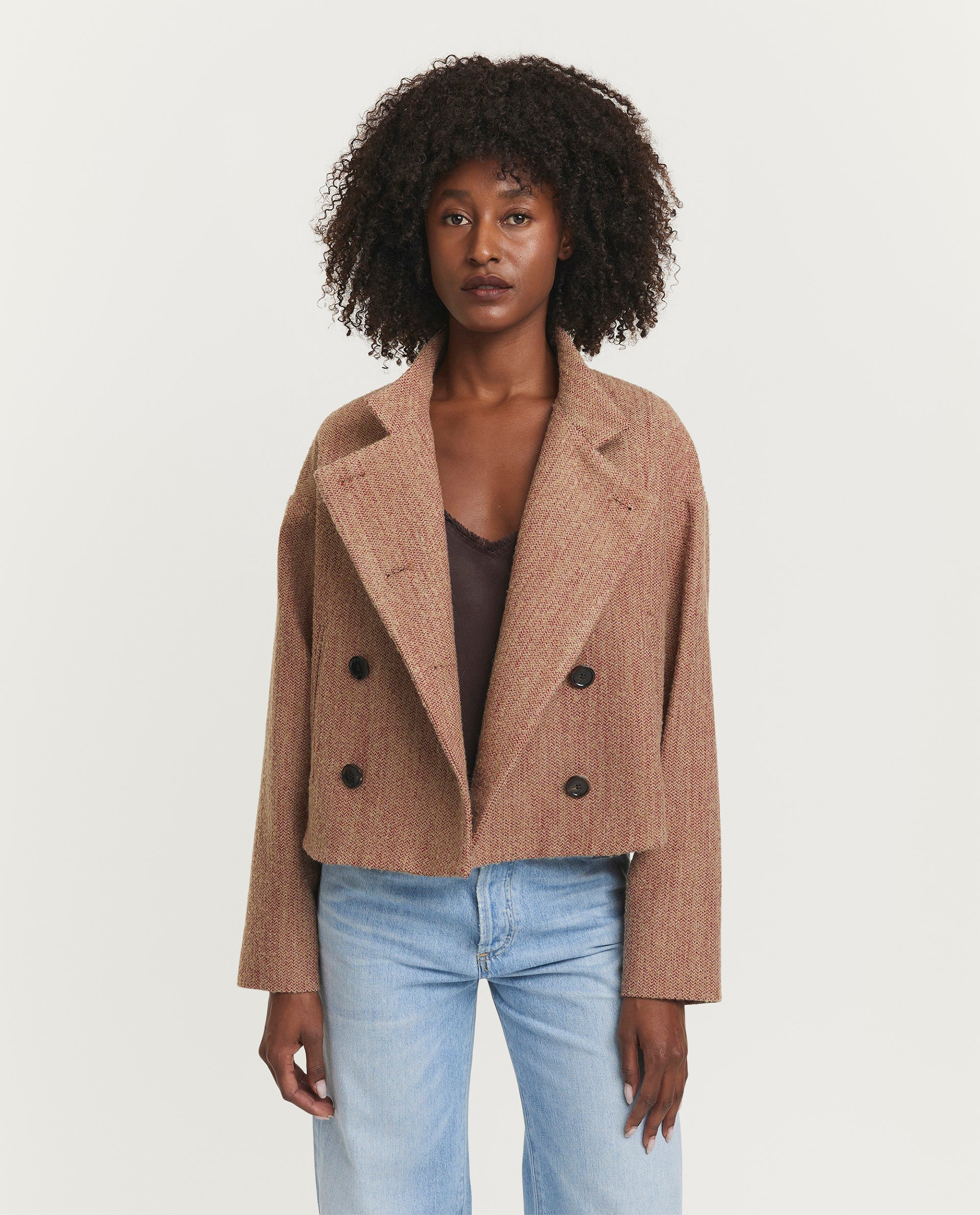 Short Bouclé Coat