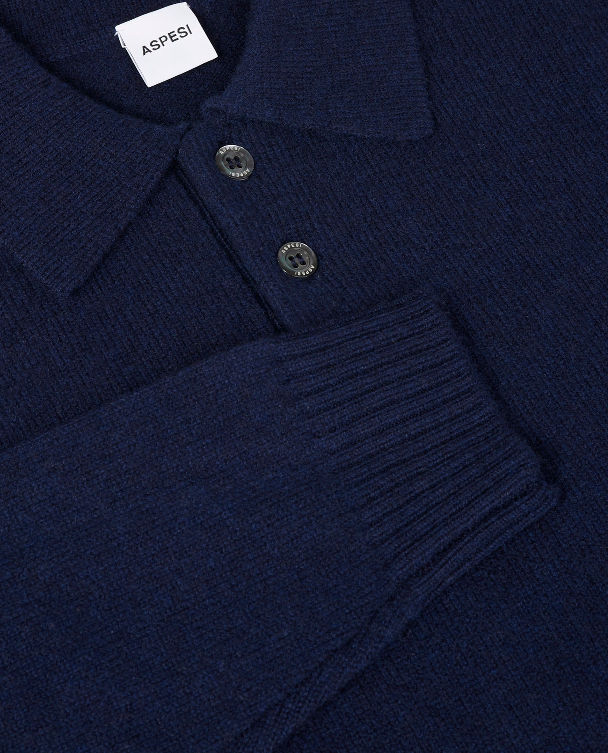 Cashmere Polo Trui - Blauw