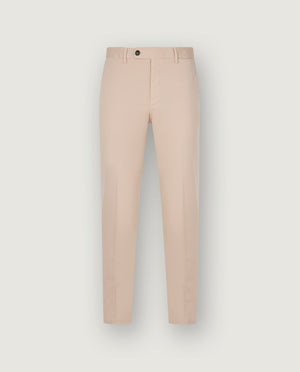 Katoen Stretch Chino - Lichtbruin